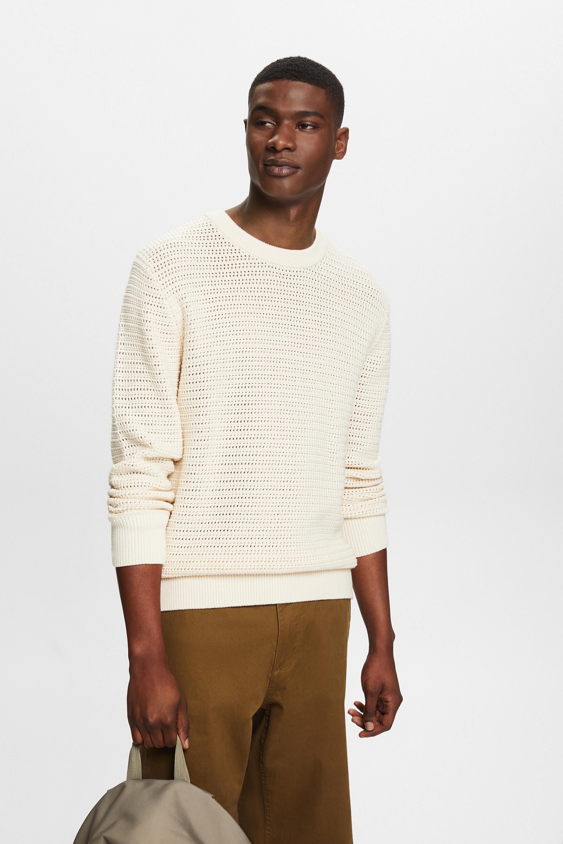 ESPRIT - Open-Knit Crewneck Sweater at our online shop