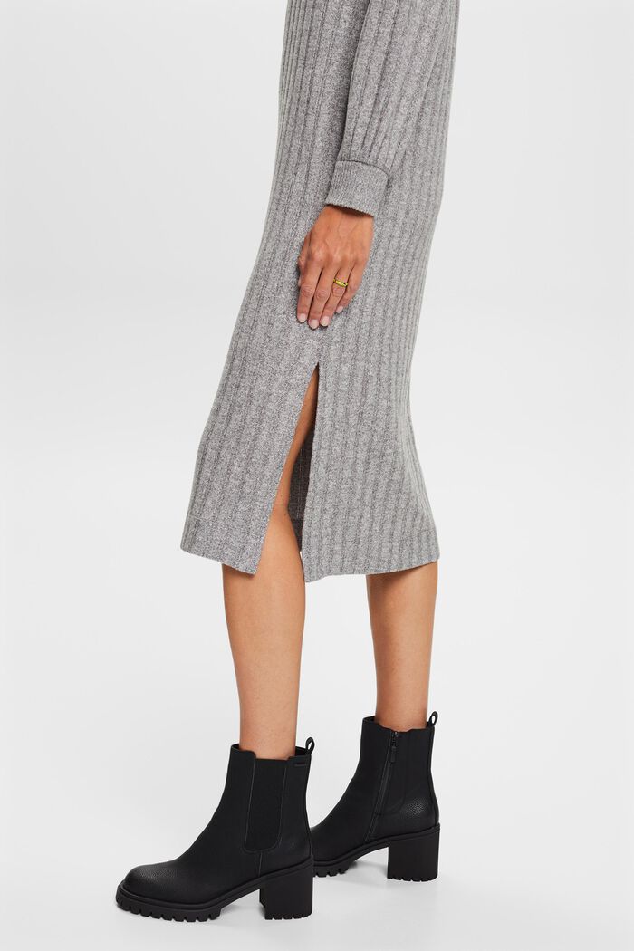 ESPRIT - Brushed Rib-Knit Midi Dress at our online shop