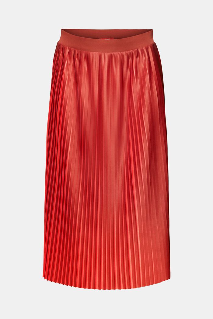 ESPRIT - Two-tone jersey skirt with plissé pleats at our online shop