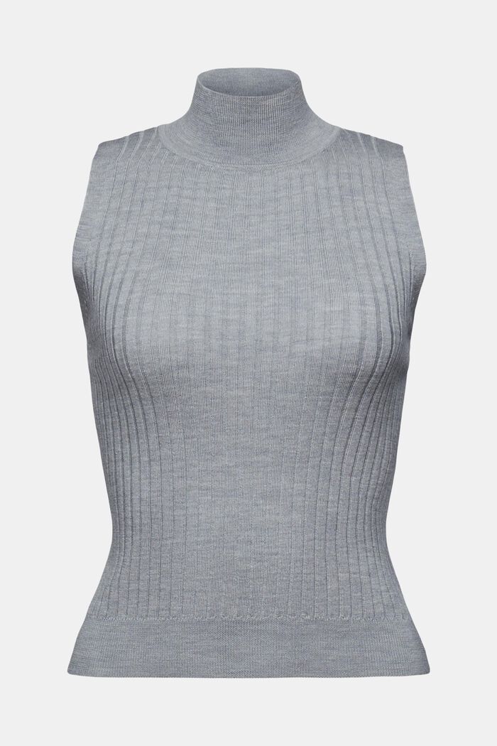 ESPRIT - Super Fine Merino Wool Sleeveless Sweater at our online shop
