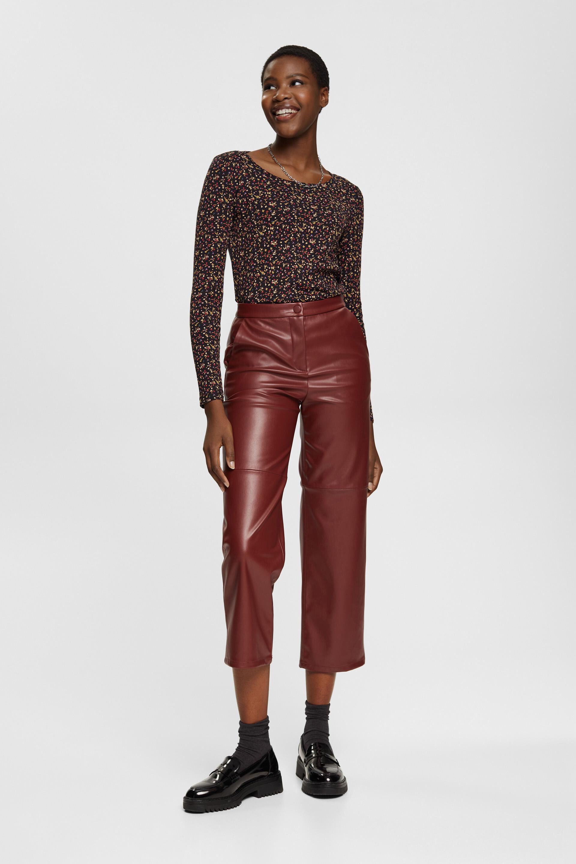 Zara | Pants & Jumpsuits | Zara Womens Belted Faux Leather Pantsblack Us Xs  Seur Xs S | Poshmark