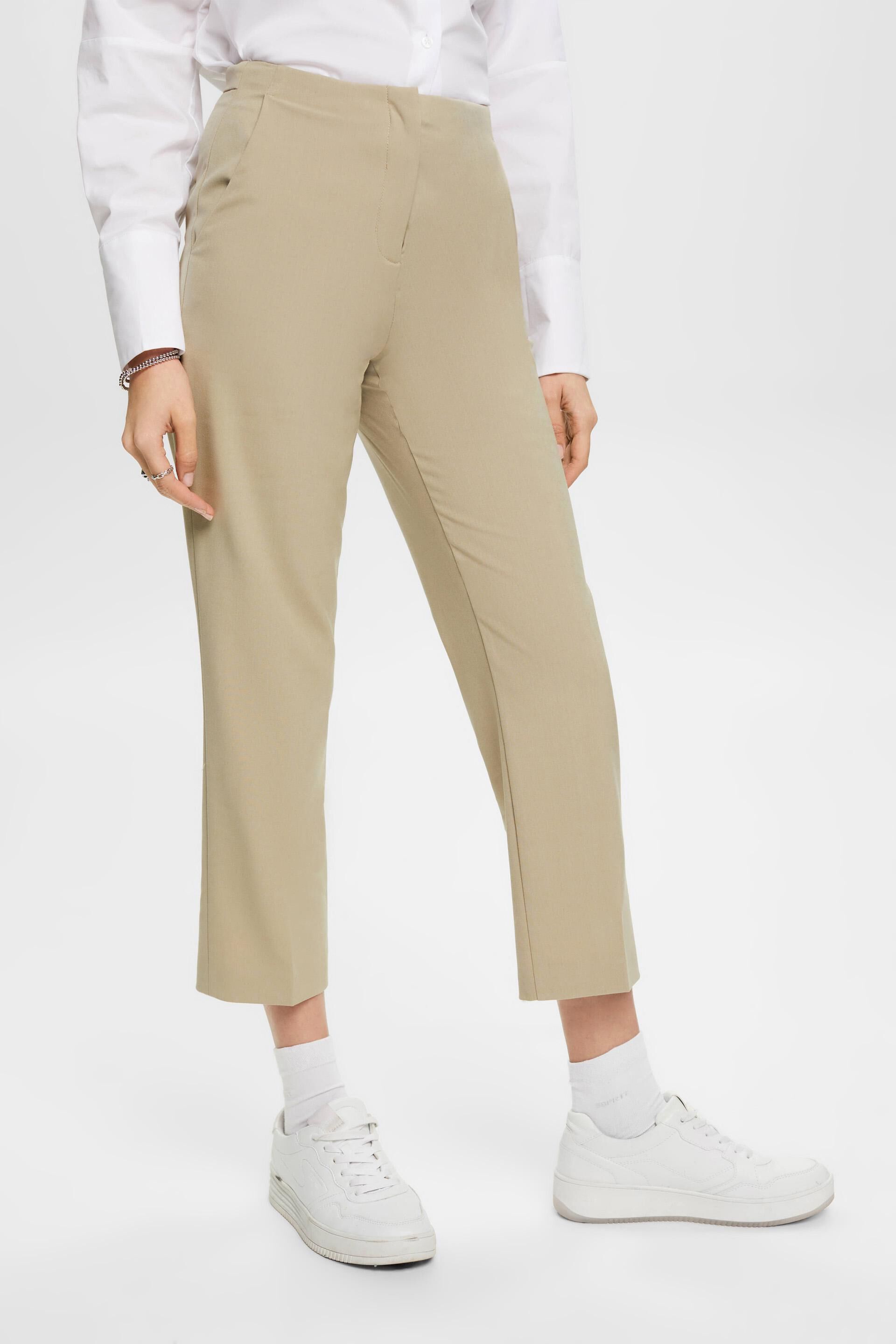 Buy Women Navy Solid Business Casual Regular Fit Trousers Online - 514412 |  Van Heusen