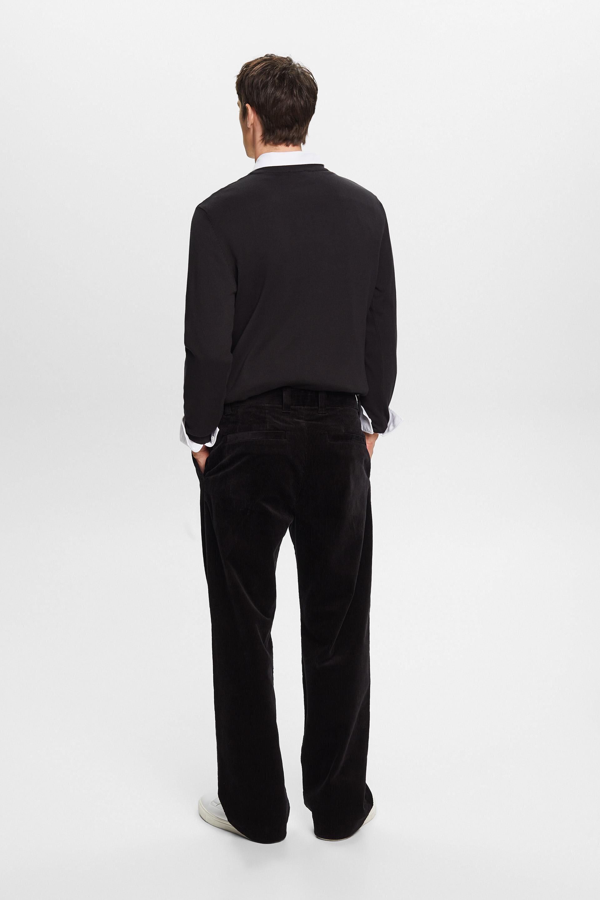 Zara | Pants | Zara Mens Black Pleated Loose Fit Corduroy Trouser | Poshmark