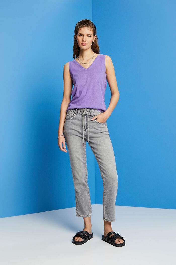 Drawstring waist jeans - Women