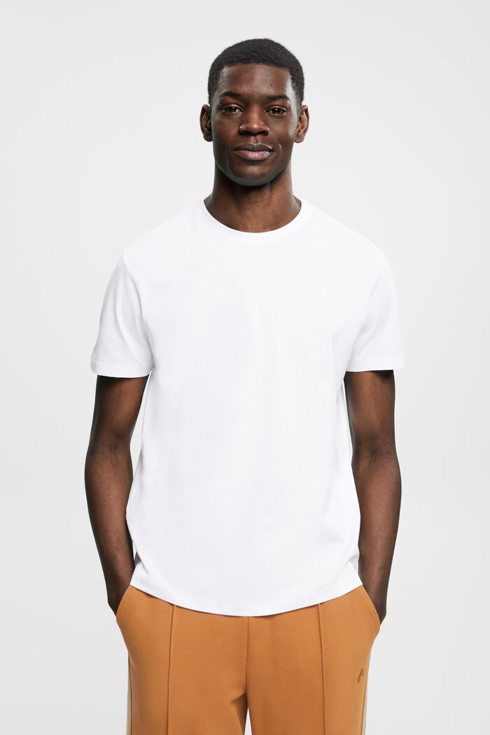 ESPRIT - Pima cotton slim fit t-shirt at our online shop