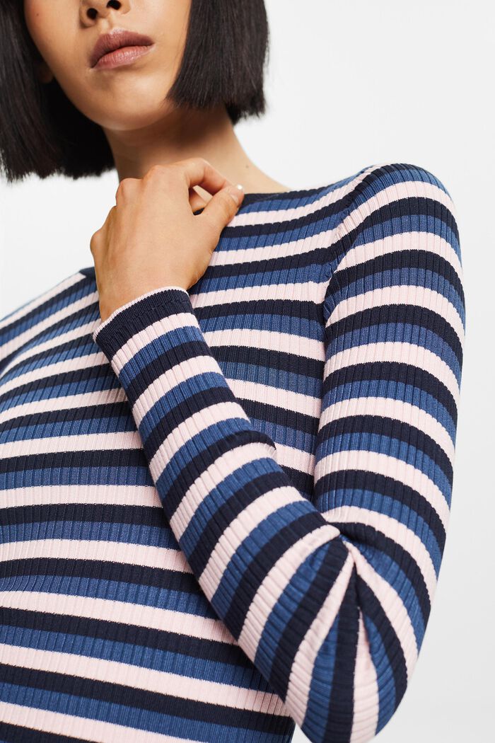 shop ESPRIT Rib-Knit - Striped our Top online at