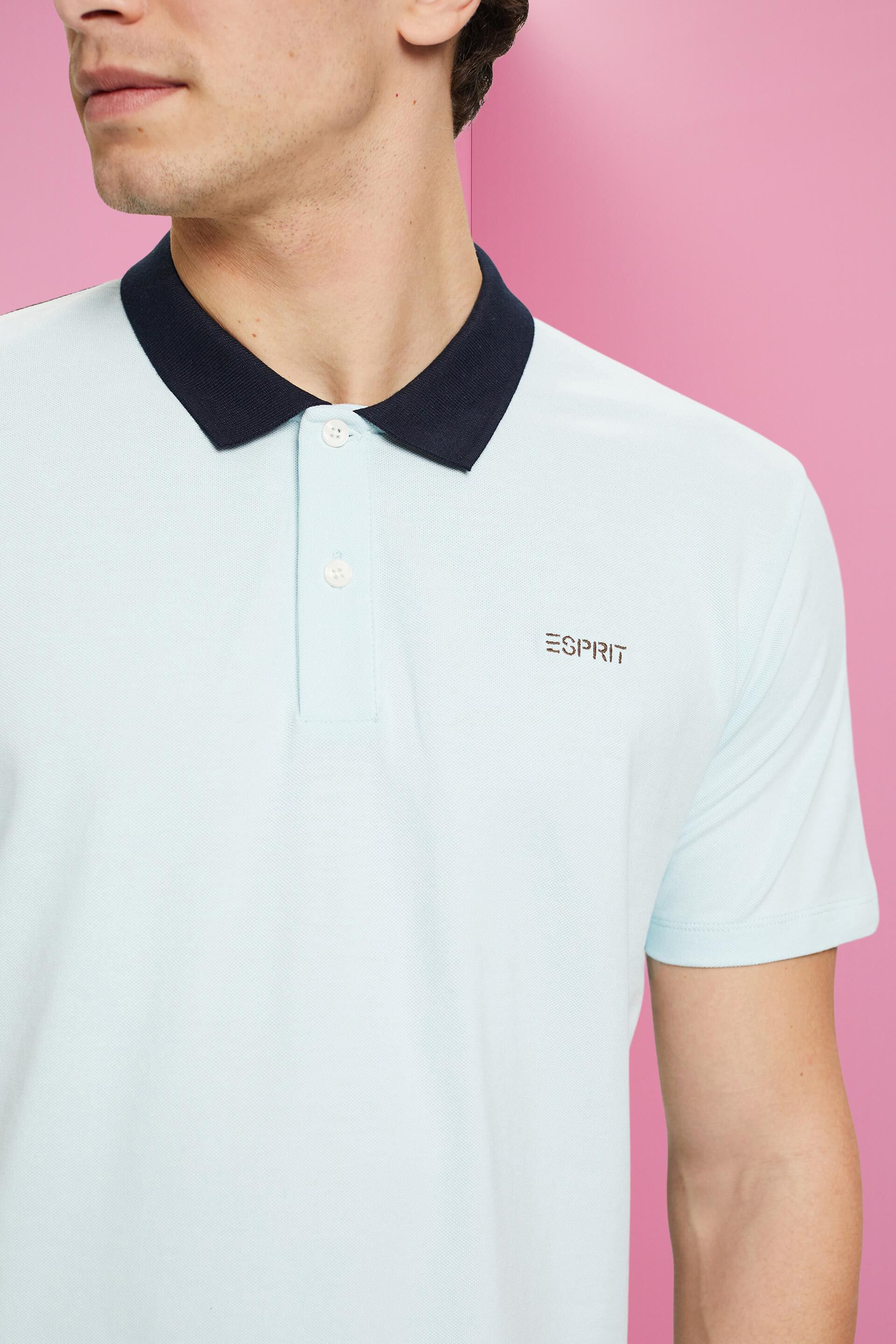 ESPRIT - Two-tone polo shirt at our online shop