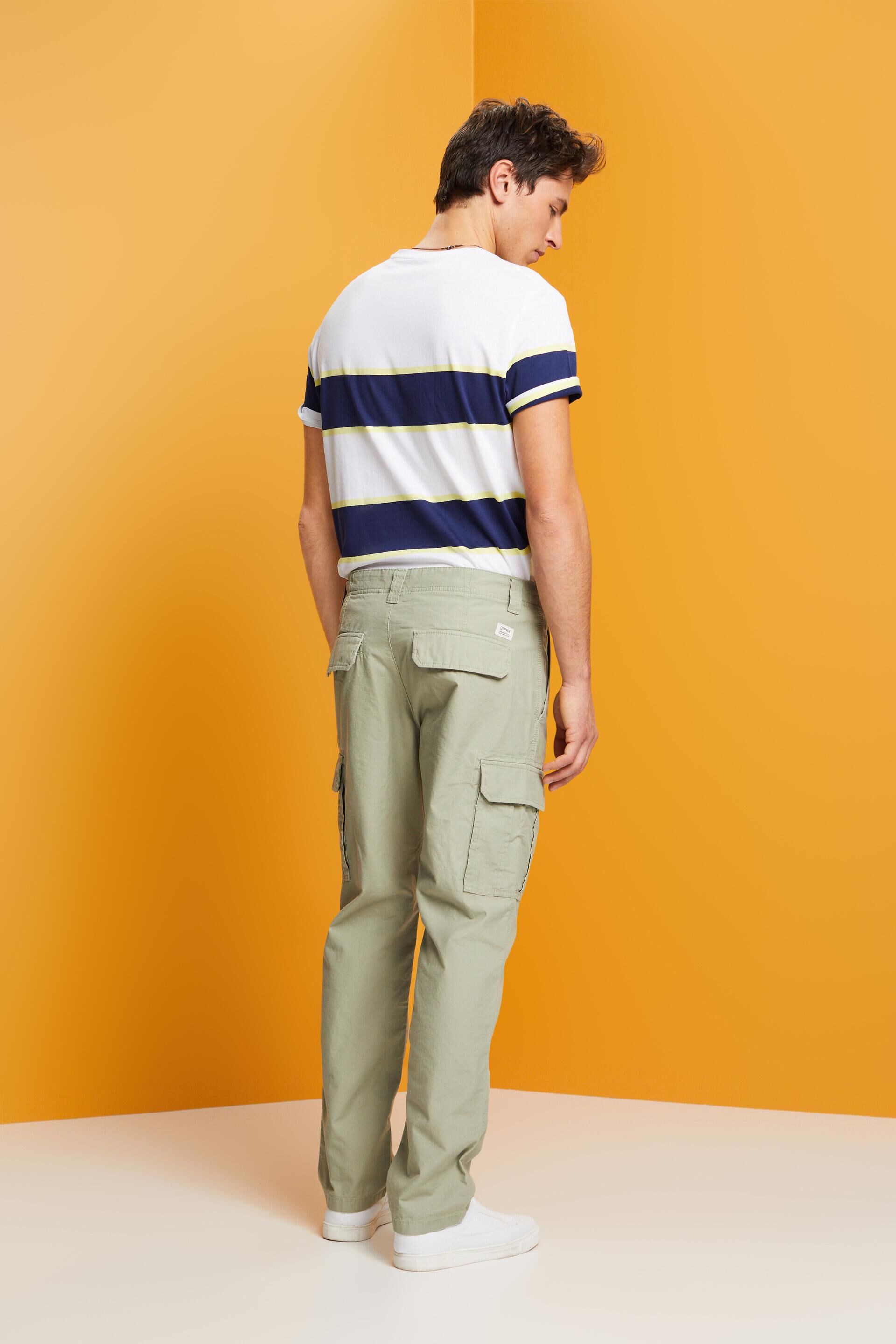 Mens Esprit Trousers | Cargo Trousers With Zip Pockets Light Beige ~  Elspeths and Ys