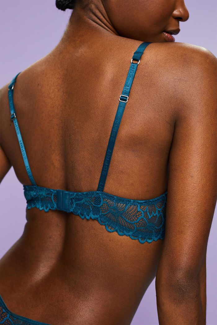 Buy Victoria's Secret Opal Blue And Black Push Up Lace Unlined Balcony Bra  from the Next UK online shop