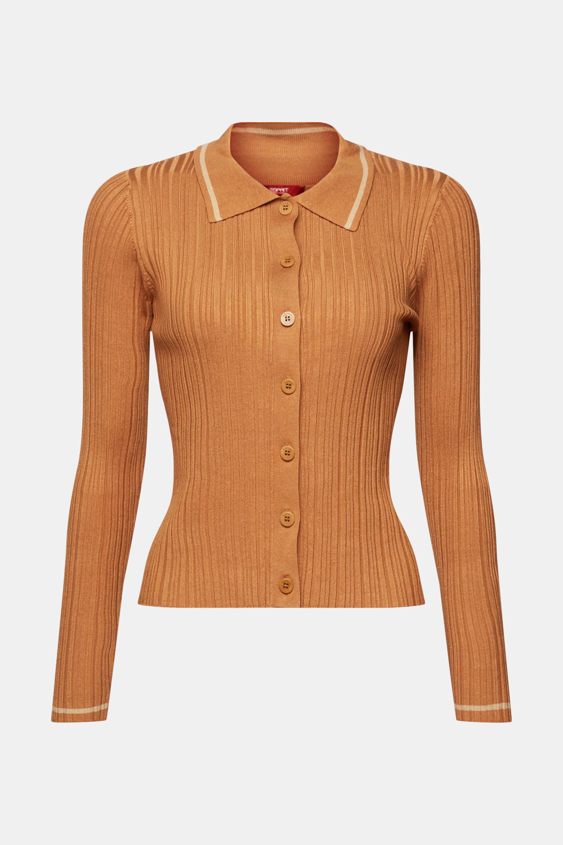 ESPRIT - Button Front Knit Polo Top at our online shop