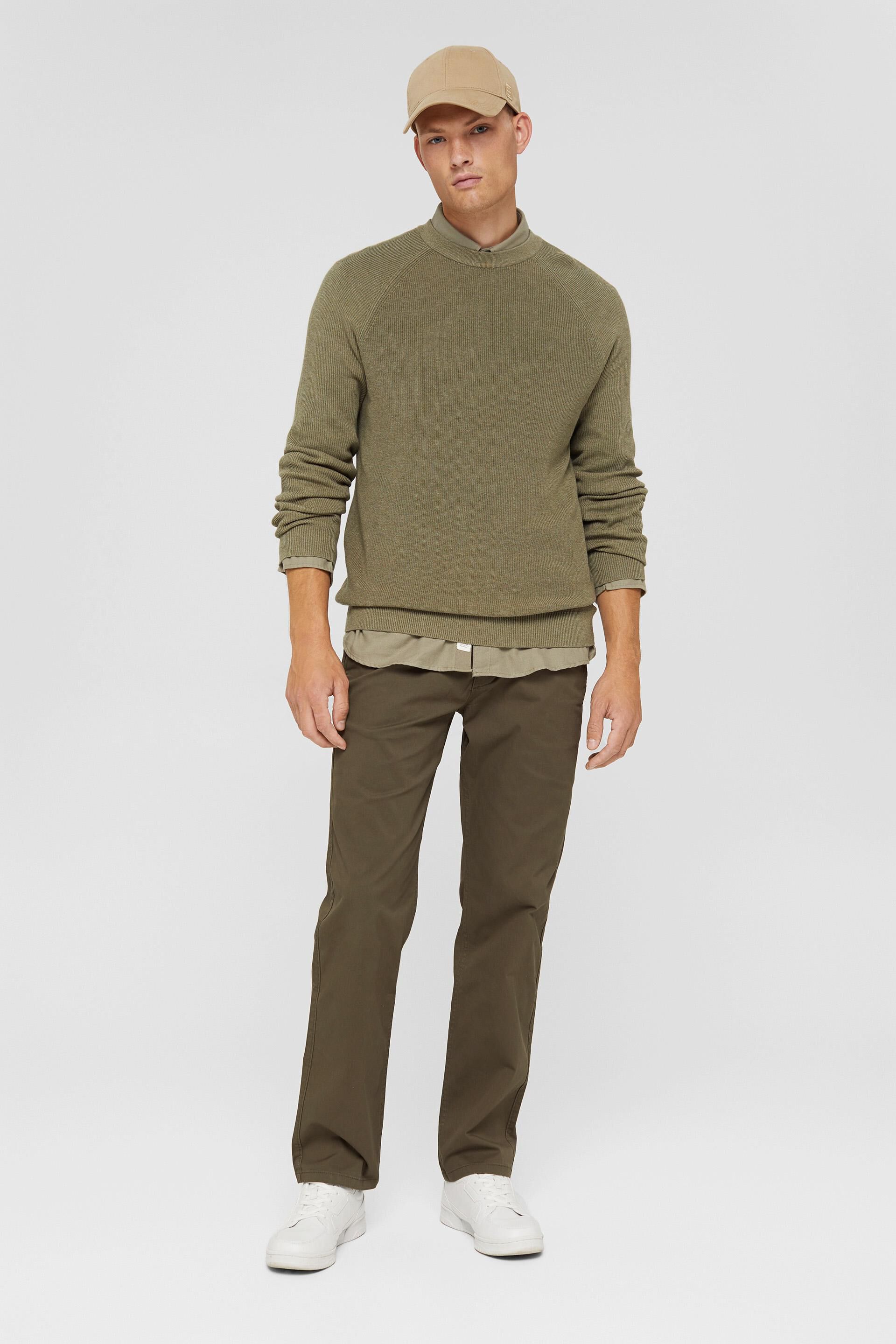 ESPRIT - Straight chinos in organic cotton at our online shop