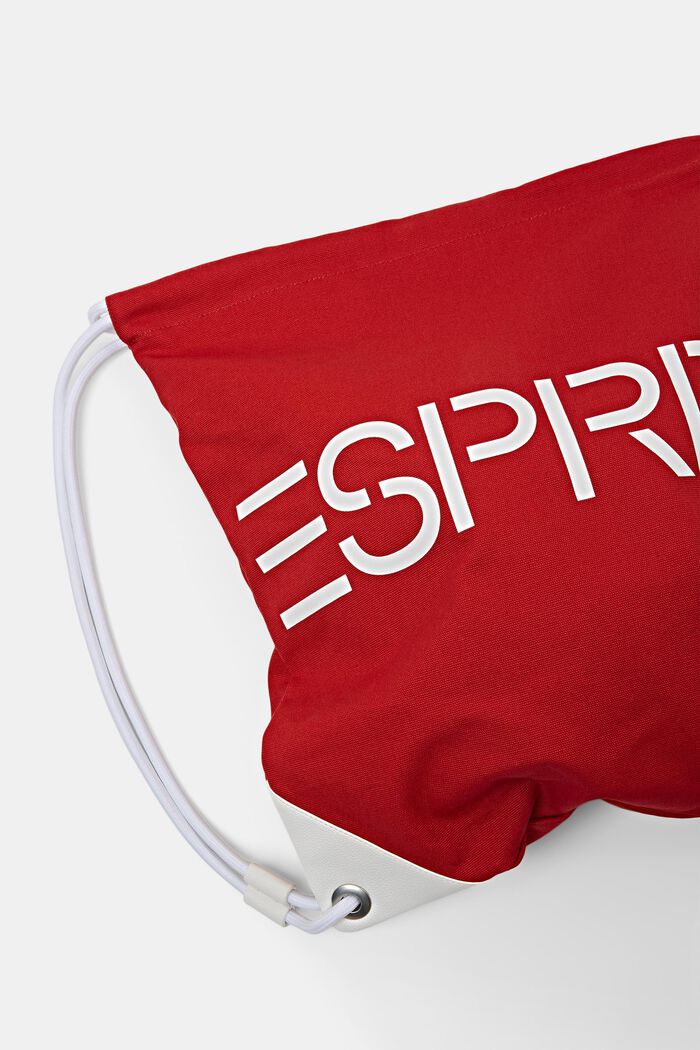 ESPRIT - Cotton Canvas Logo Drawstring Backpack at our online shop