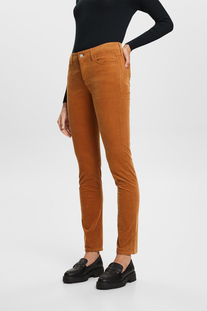 ESPRIT - Mid-Rise Slim Trousers shop our at Corduroy online
