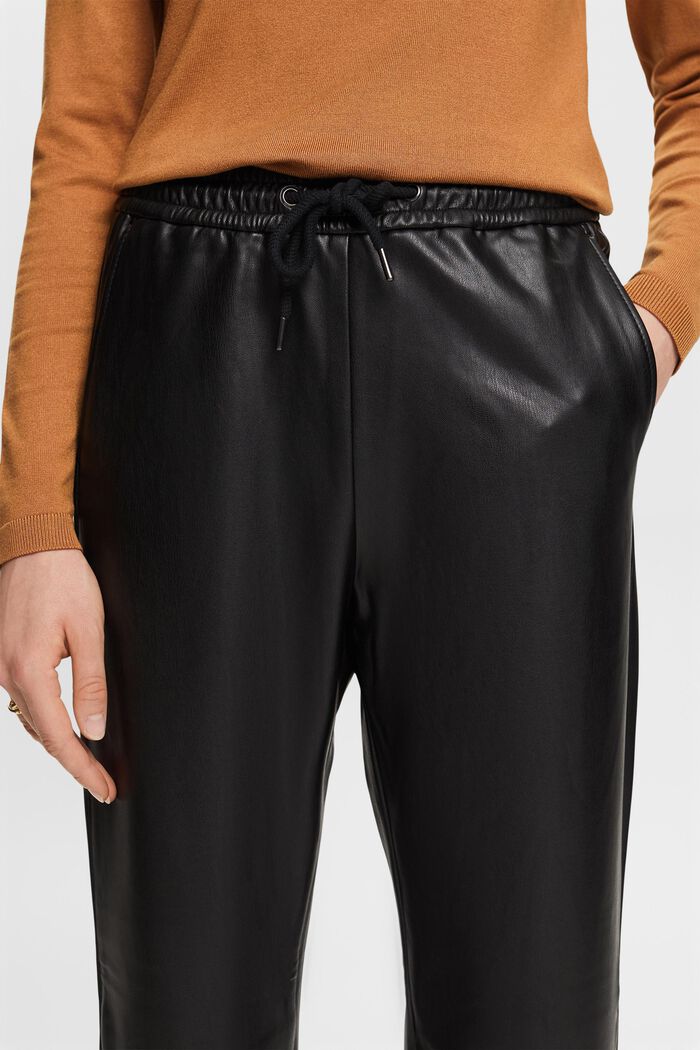 ESPRIT - Faux leather jogging trousers at our online shop