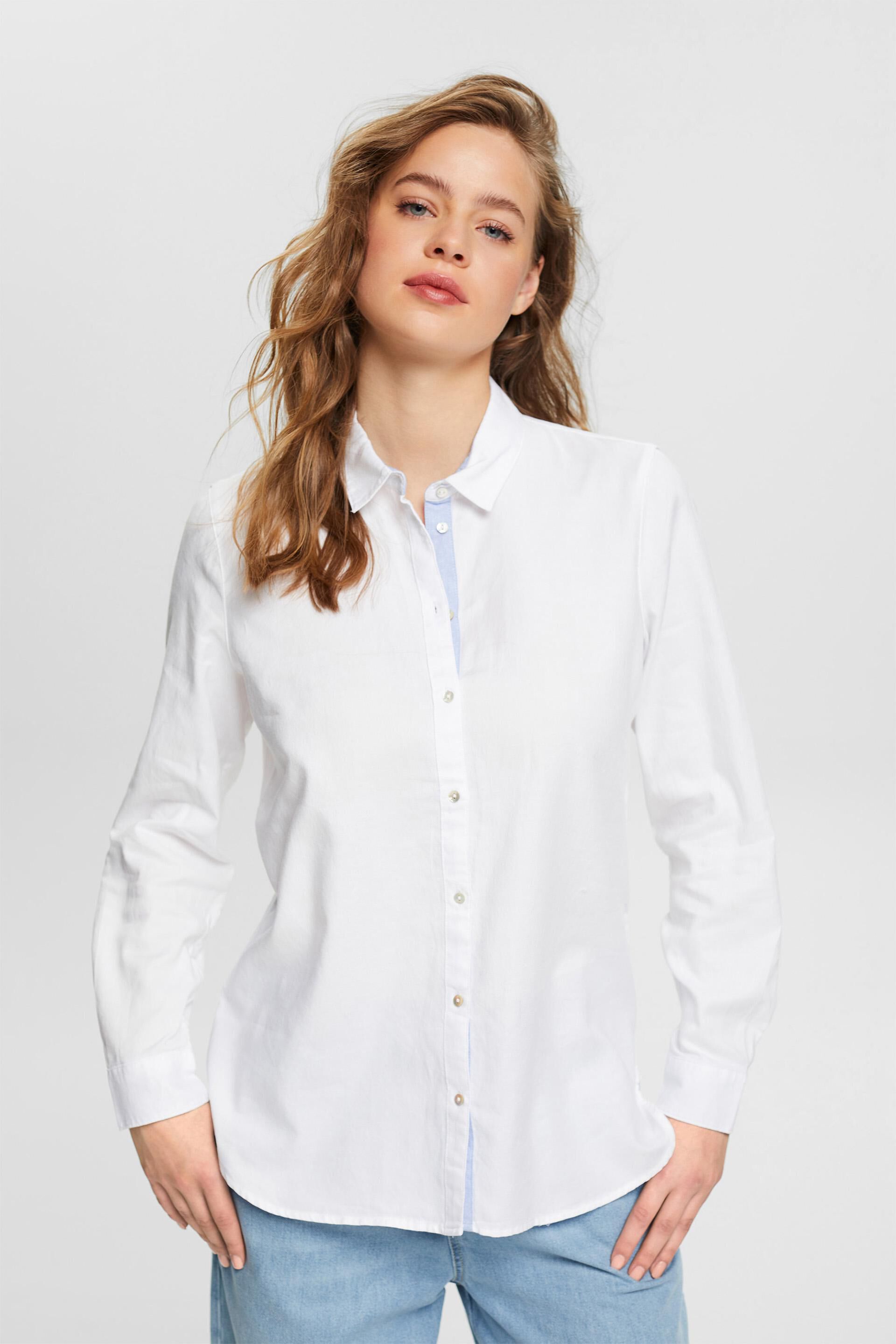 Shirt blouse made of 100% cotton at our online shop - ESPRIT
