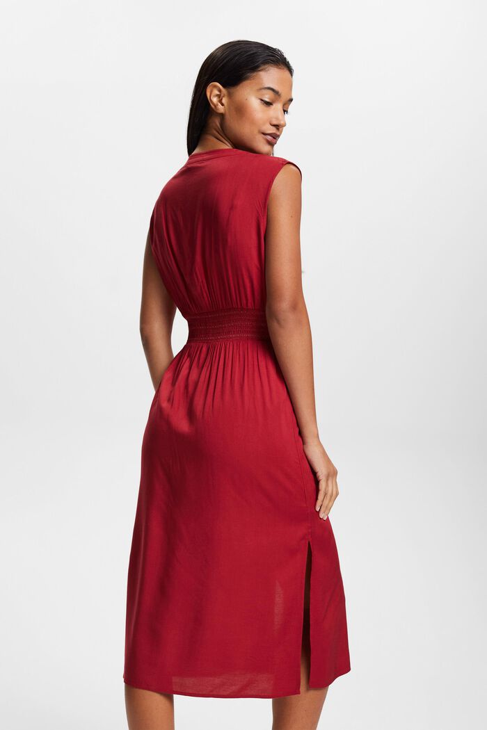 ESPRIT - Faux denim sleeveless midi dress at our online shop