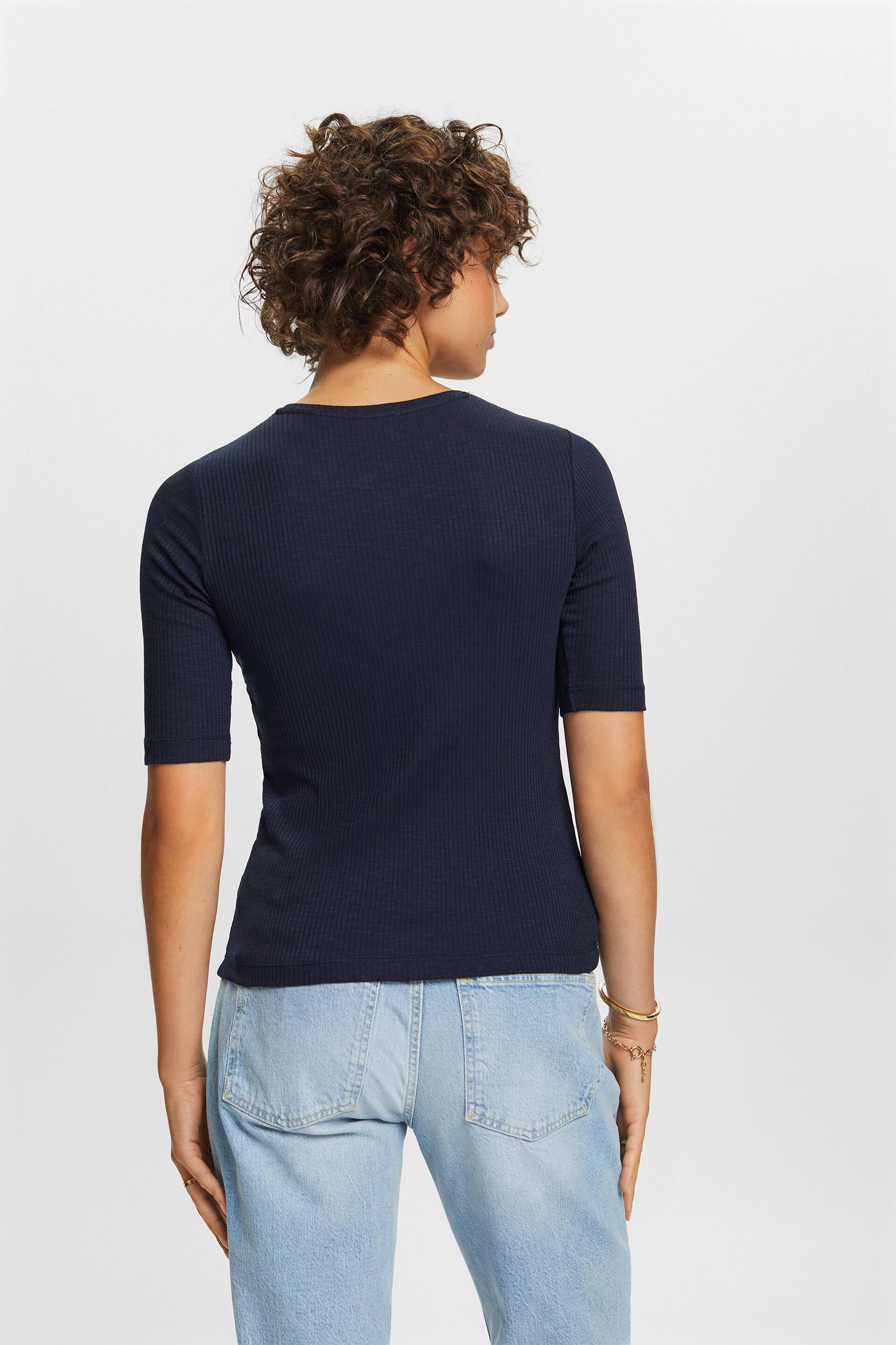 ESPRIT - Ribbed Jersey T-Shirt at our online shop