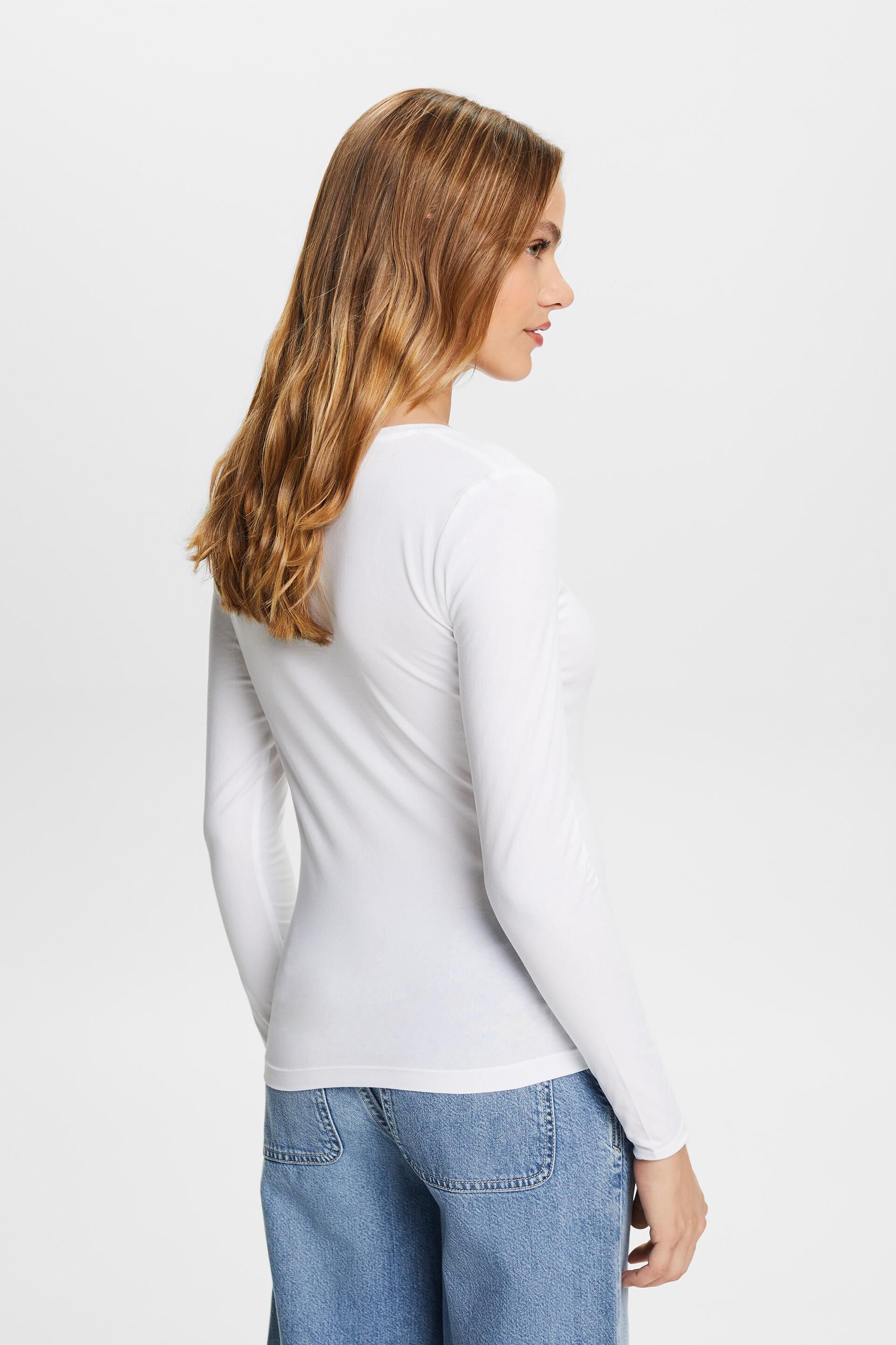 ESPRIT - Scoop Neck Long-Sleeve T-Shirt at our online shop