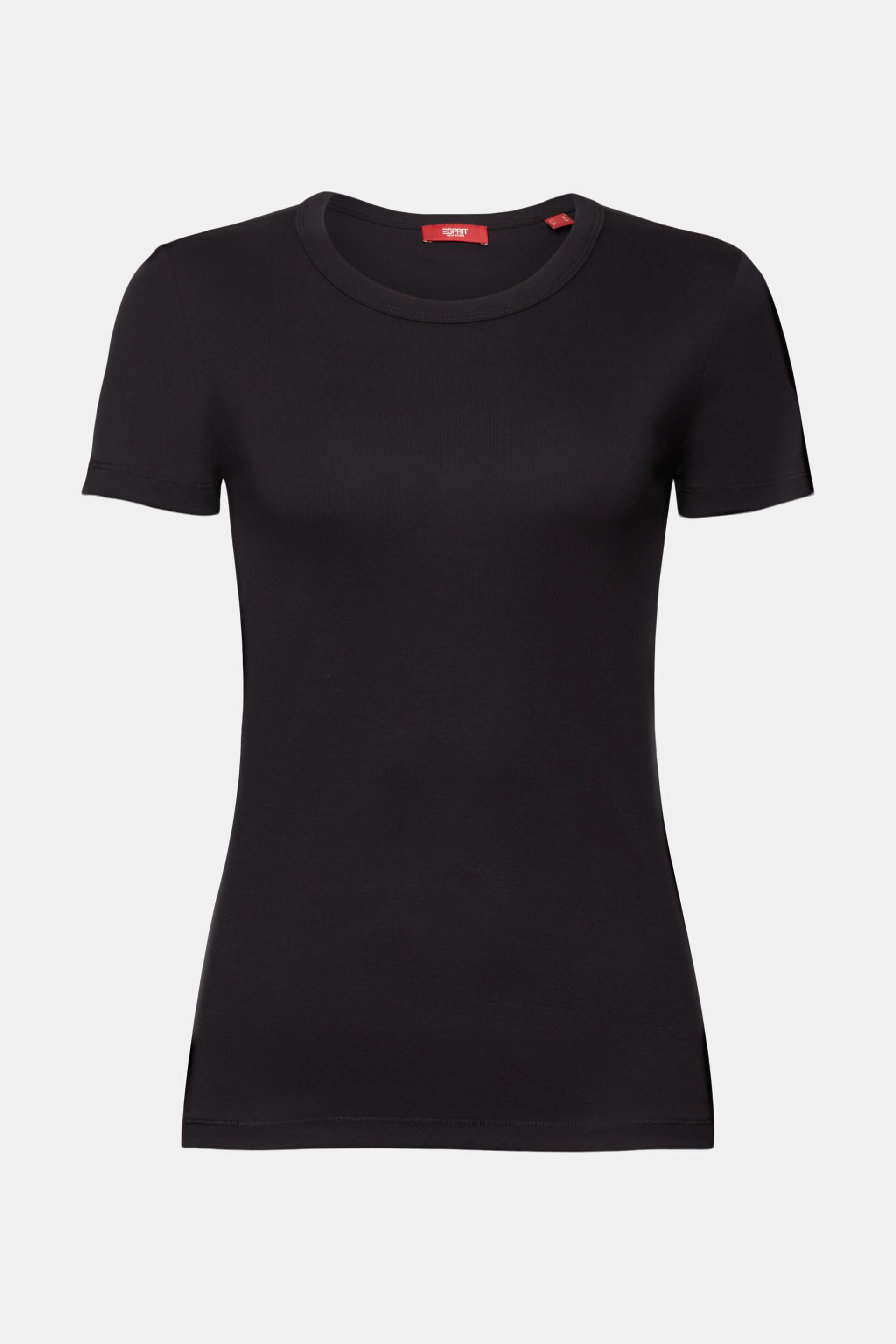 ESPRIT - Crewneck t-shirt, 100% cotton at our online shop