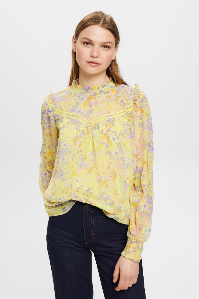 Floral Chiffon Top Style 239102