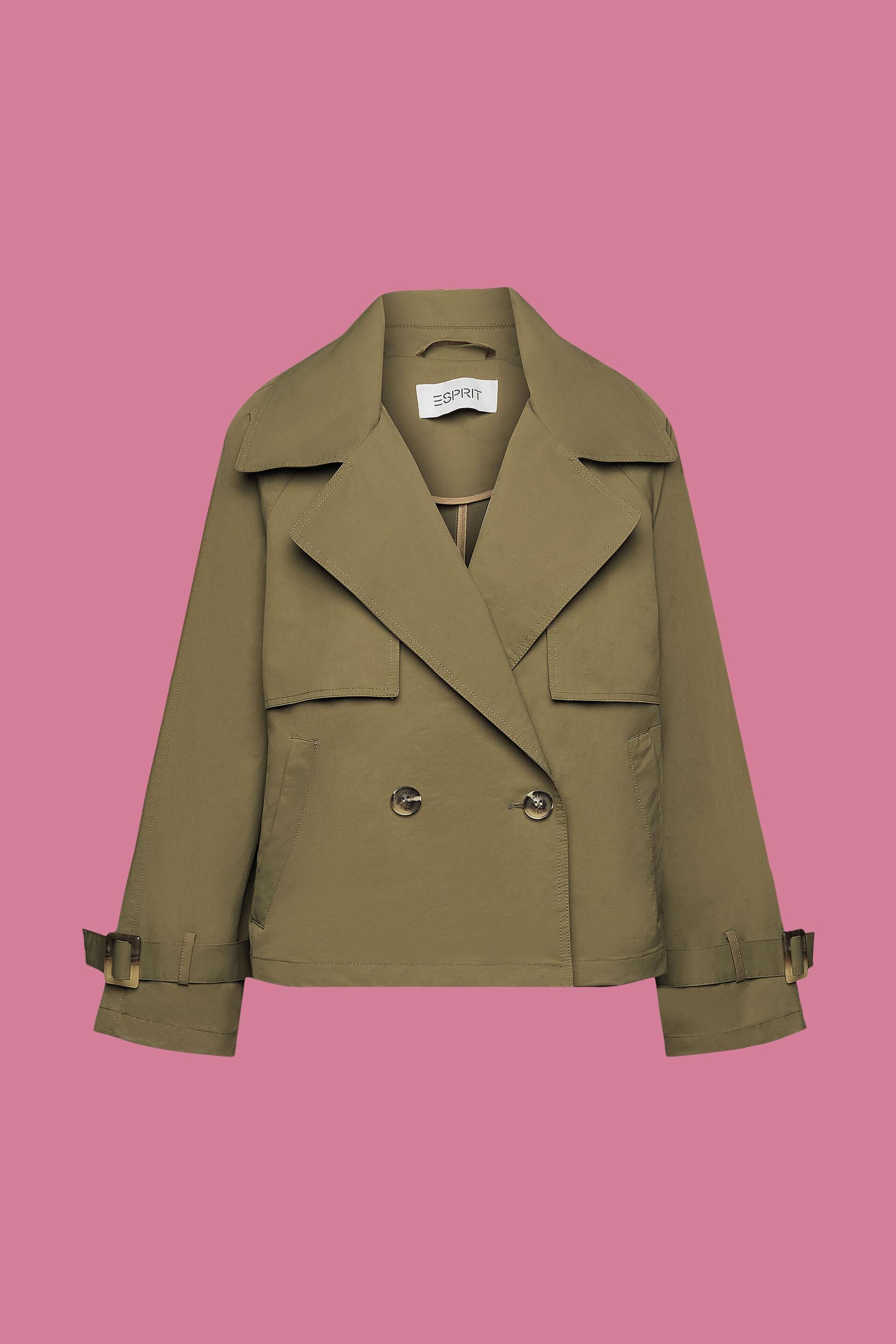 ESPRIT - Short double-breasted trench coat at our online shop