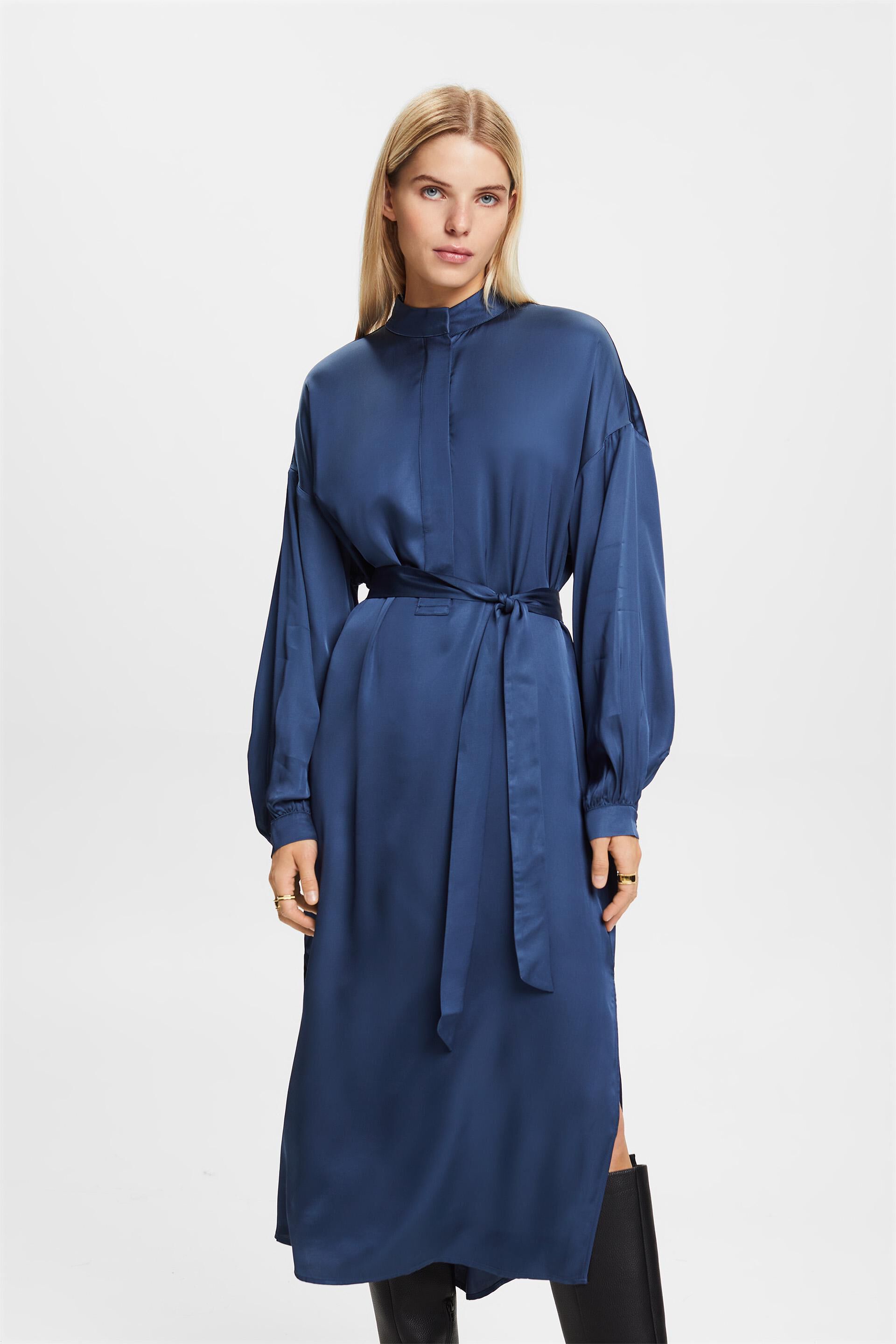 ESPRIT - Satin Shirt Dress at our online shop