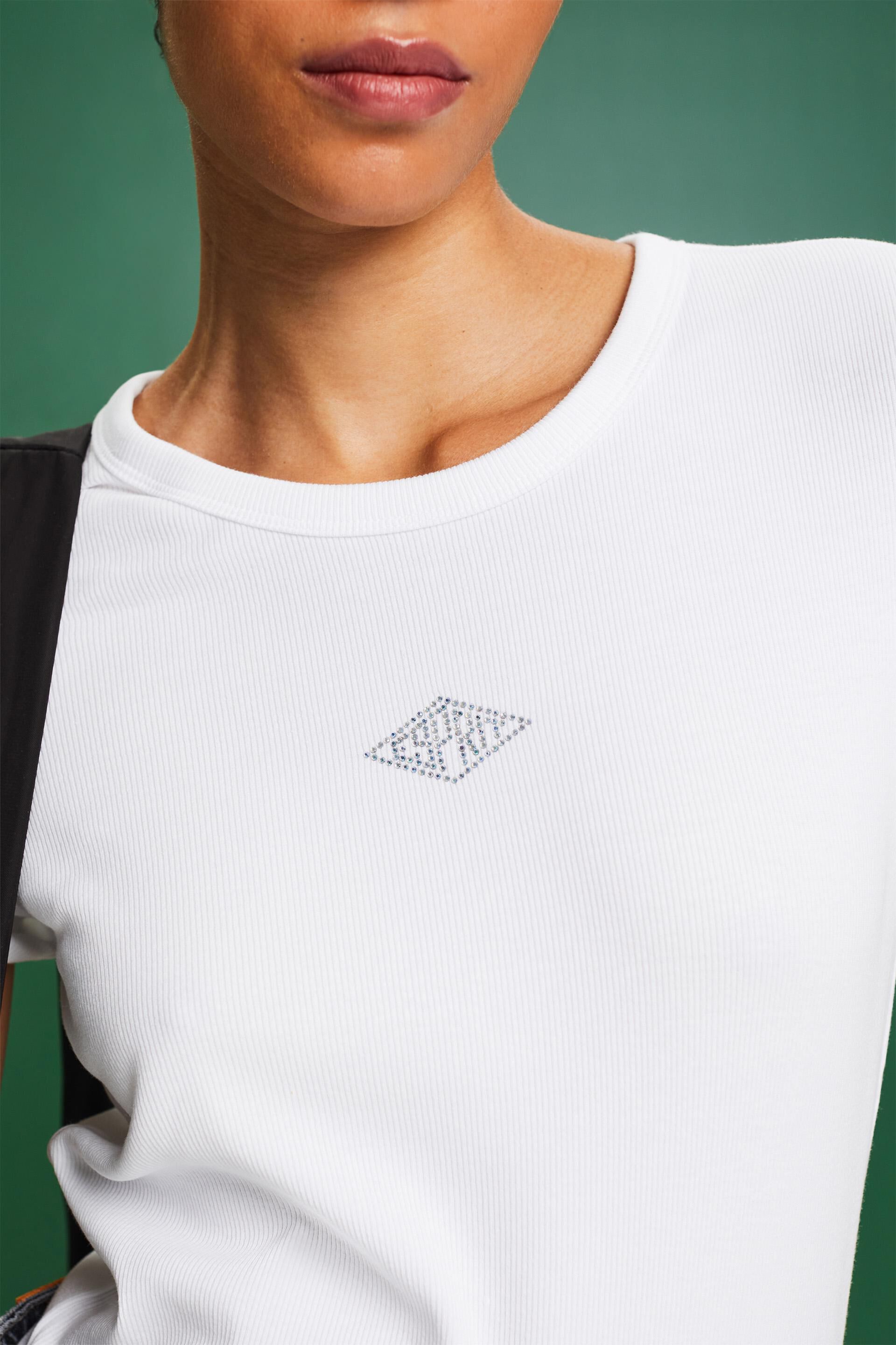 ESPRIT - Rhinestone Logo T-Shirt at our online shop