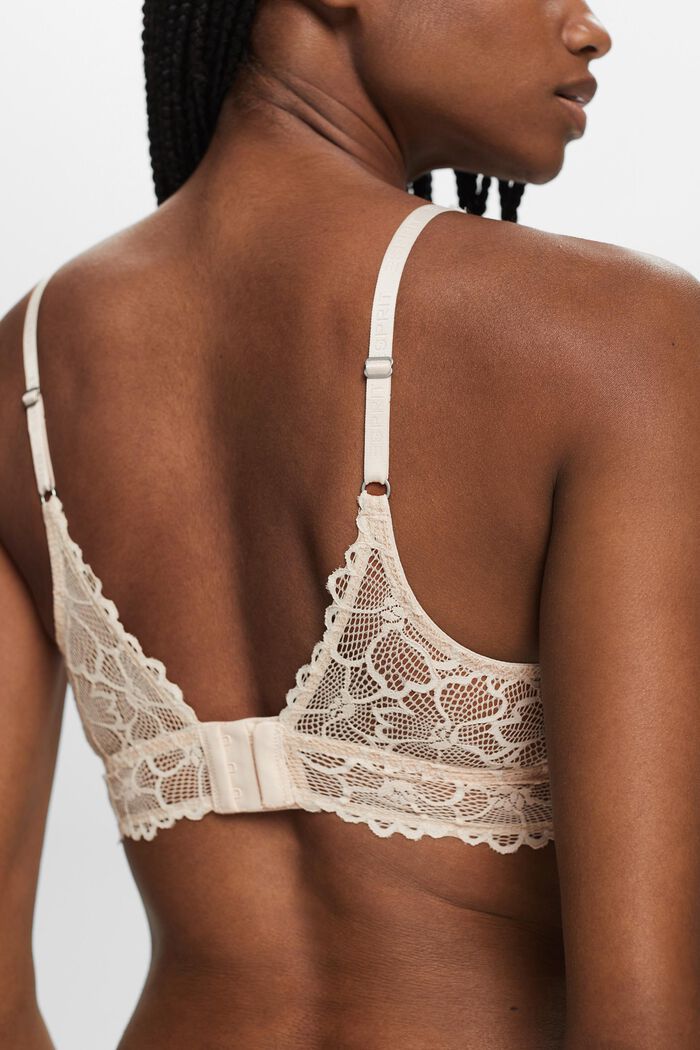 ESPRIT - Wireless bra with wide lace trim at our online shop