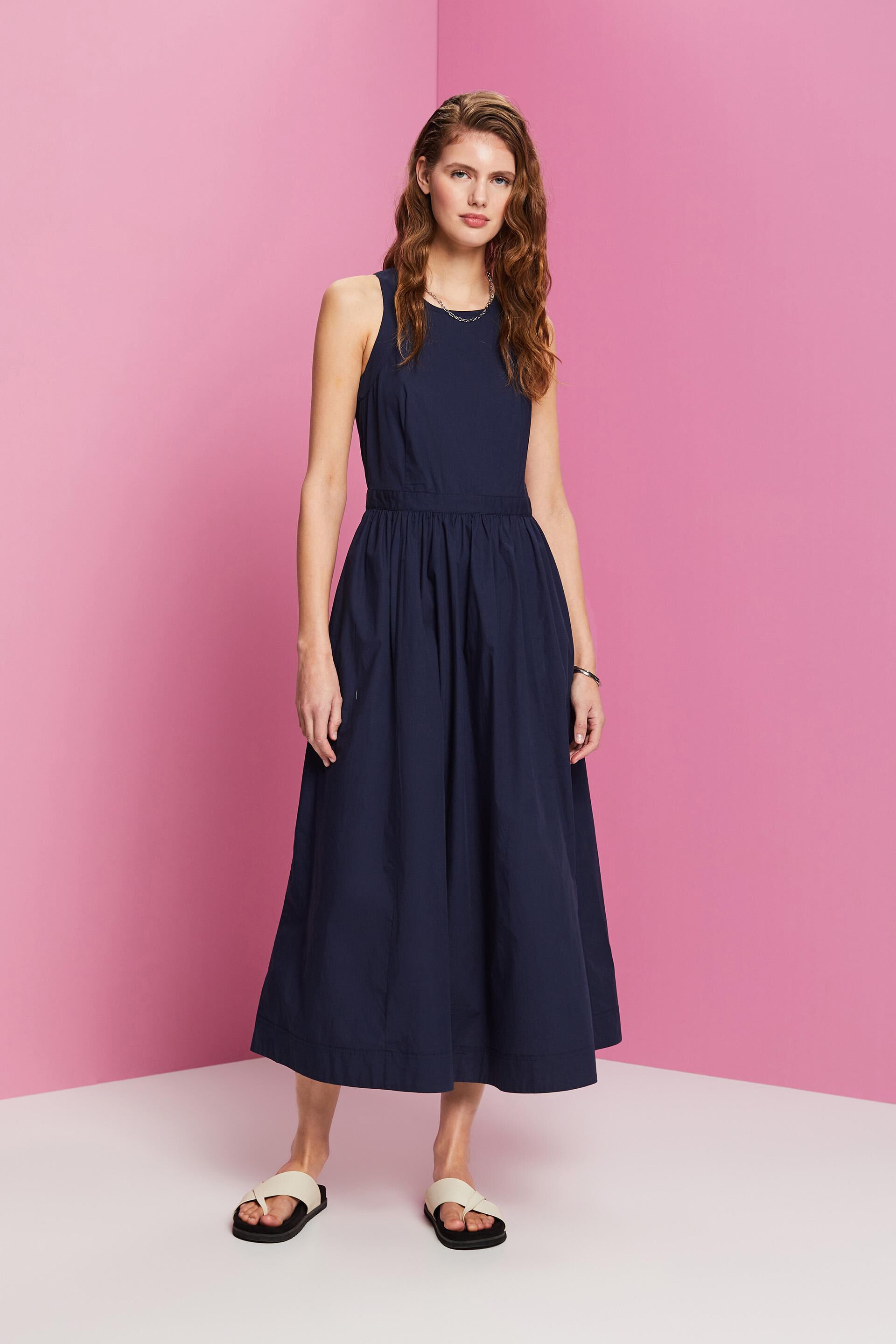 Buy Teal Blue Floral Block Print Midi Dress For Women Online – Maitri Jaipur