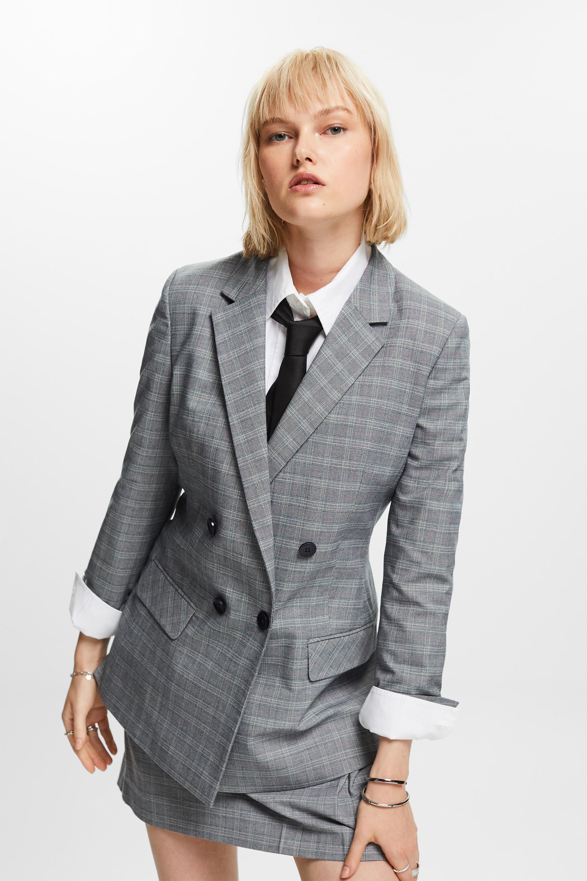 ESPRIT - Mix & Match: Prince of Wales checked blazer at our online 