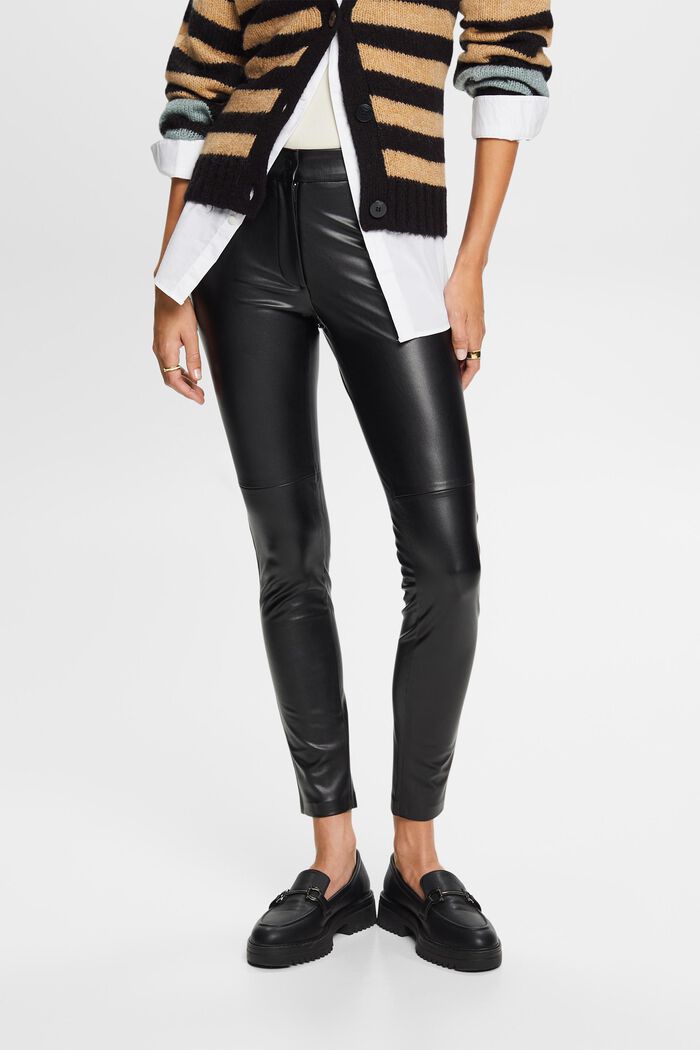 Zara Faux Leather Tapered Pants