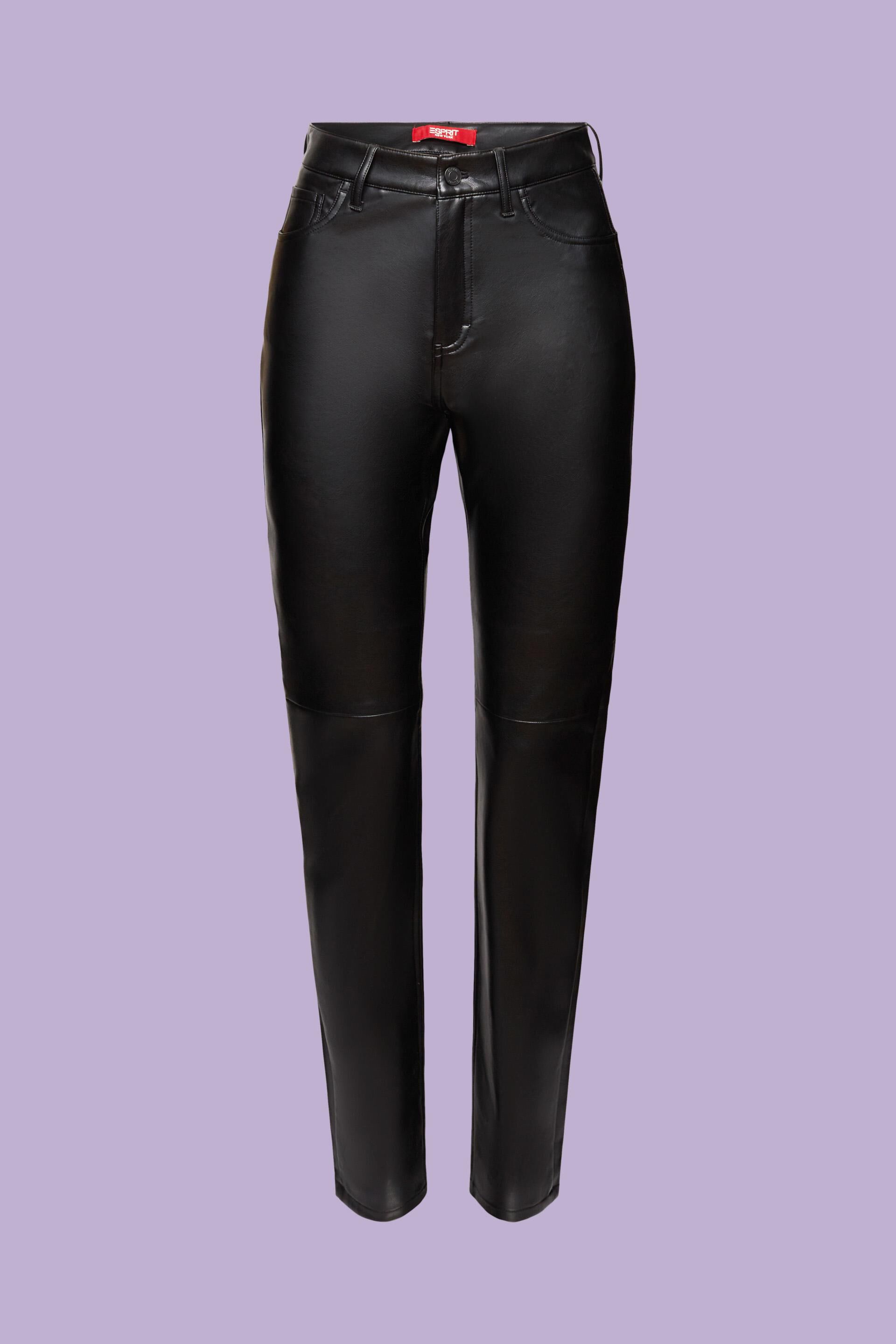 ESPRIT - High-Rise Slim Faux Leather Pants at our online shop