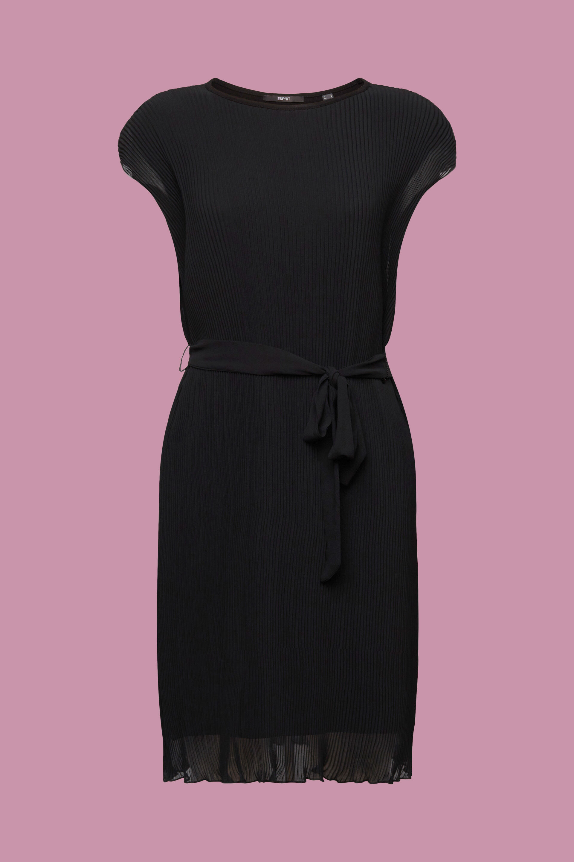 ESPRIT - Sleeveless plissé dress, LENZING™ ECOVERO™ at our online shop