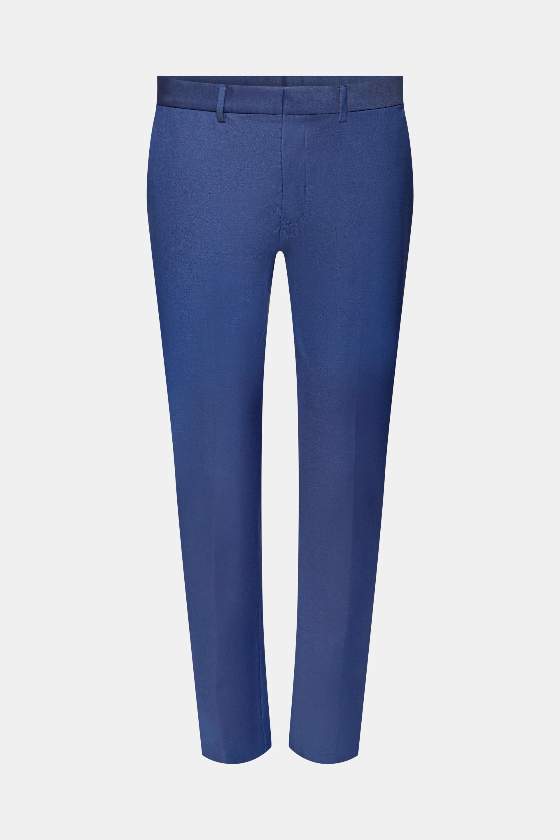 Kin Semi Plain Slim Fit Suit Trousers, Navy, 30R