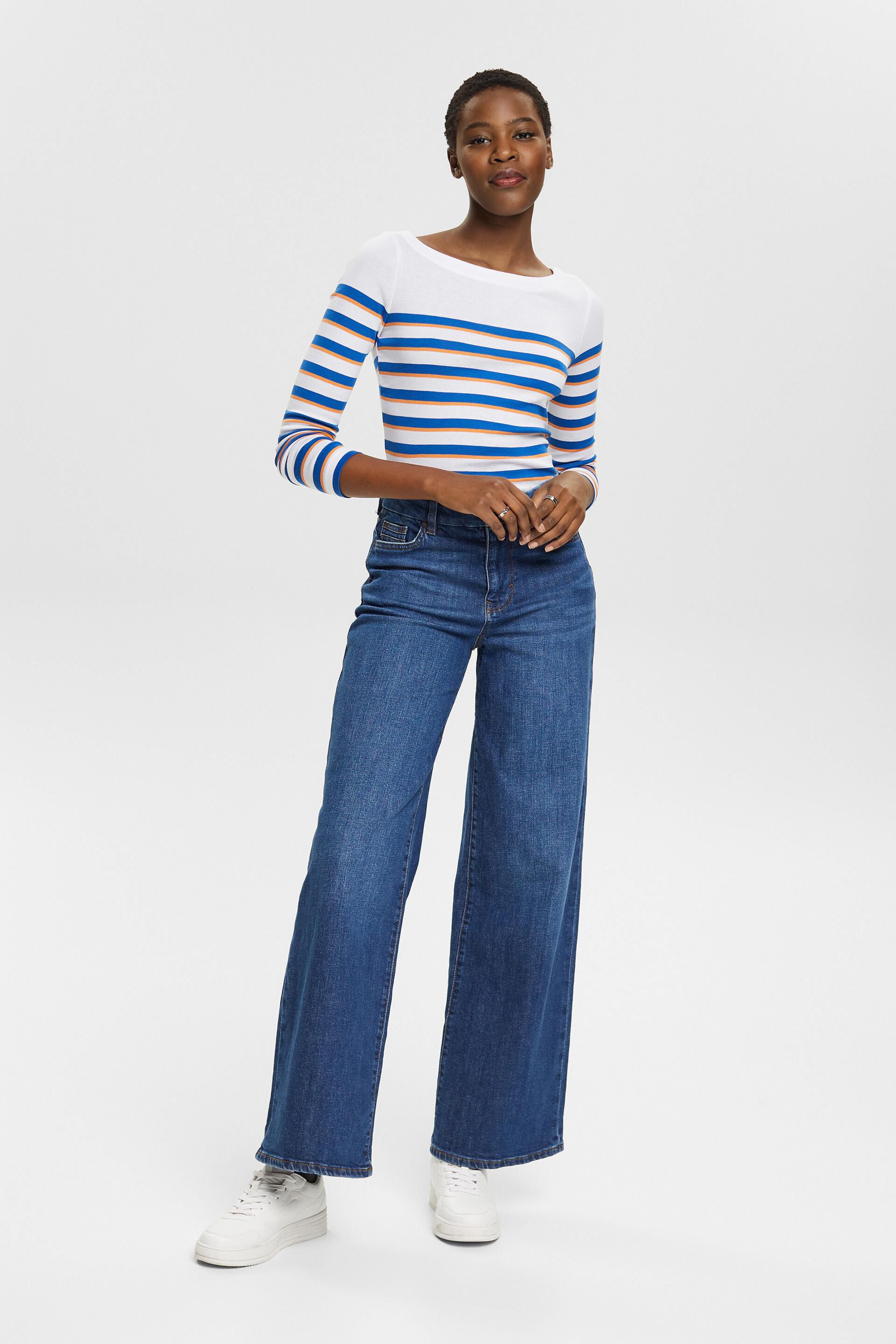 ESPRIT - Long-sleeved striped top at our online shop
