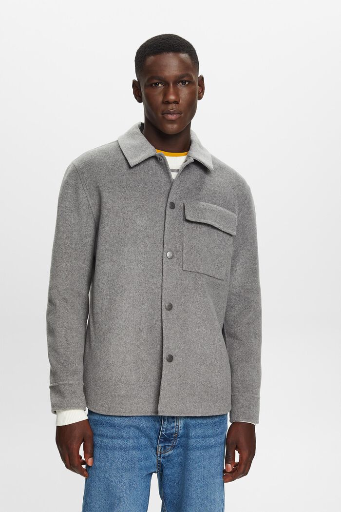 ESPRIT - Recycled Wool-Blend Jacket at our online shop