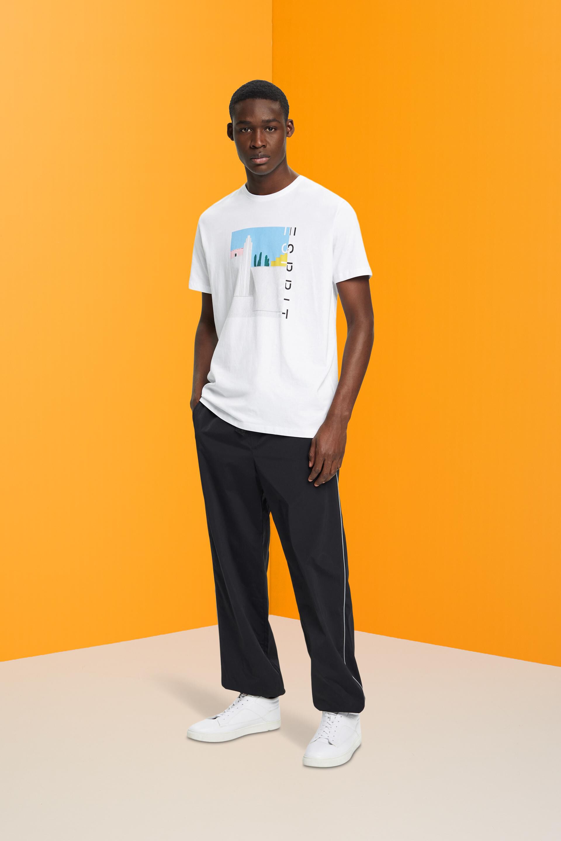 ESPRIT - Cotton t-shirt with front print at our online shop