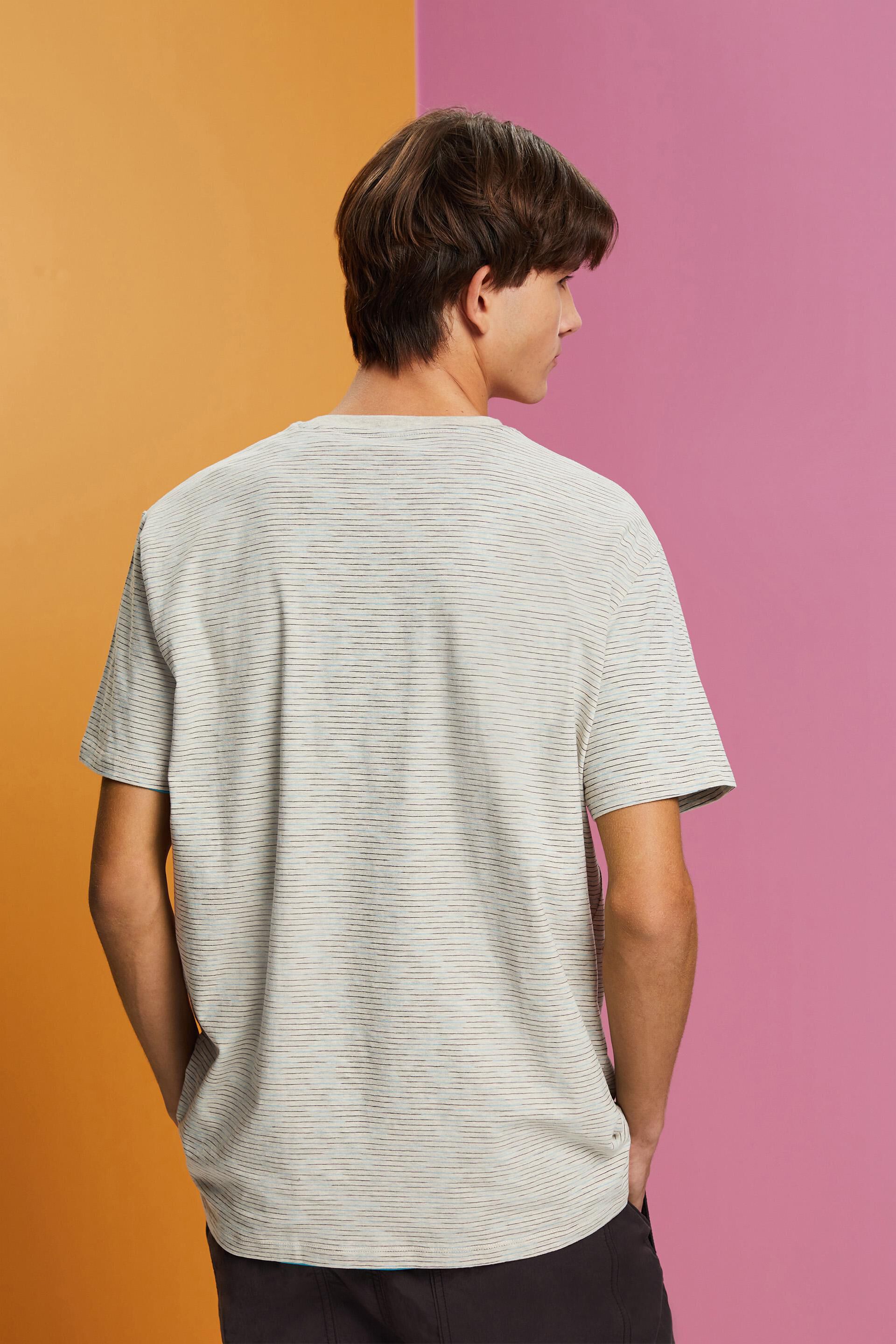 ESPRIT - Fine stripe mélange t-shirt at our online shop
