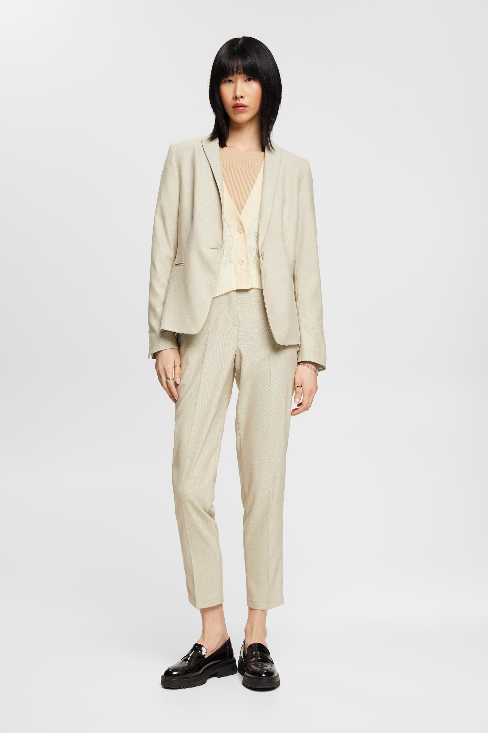 Dunnes Stores | White Pull On Stretch Crop Trousers