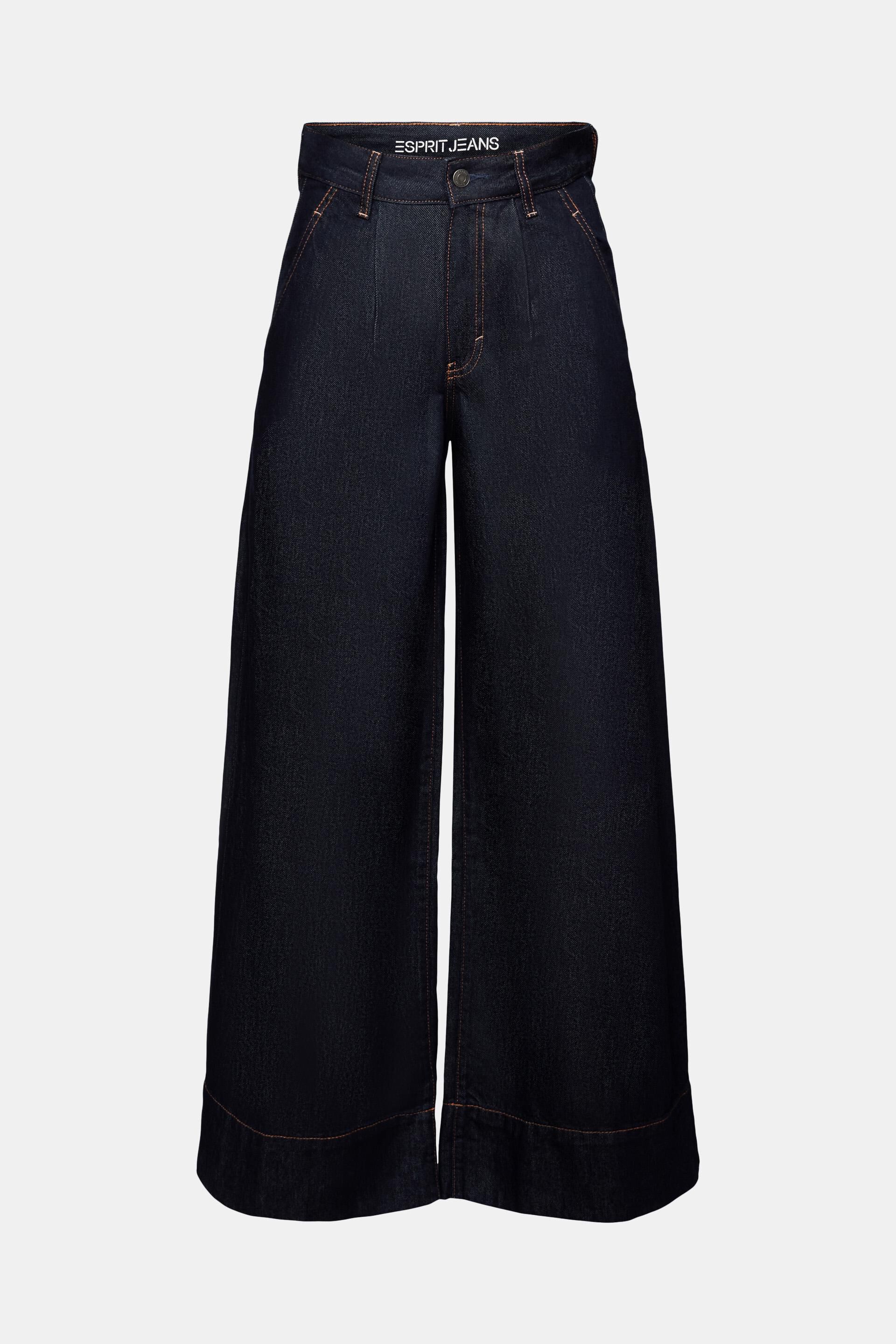 ESPRIT - High-Rise Pleated Wide Leg Chino Jeans at our online shop