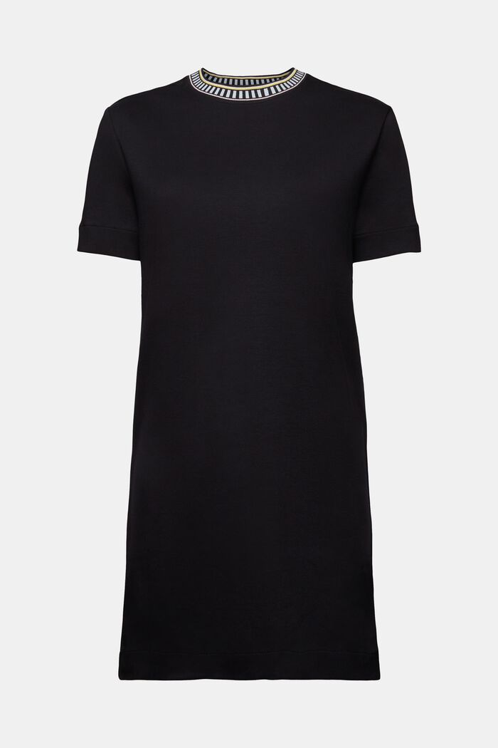 Basic Black Short Sleeve T Shirt Dress