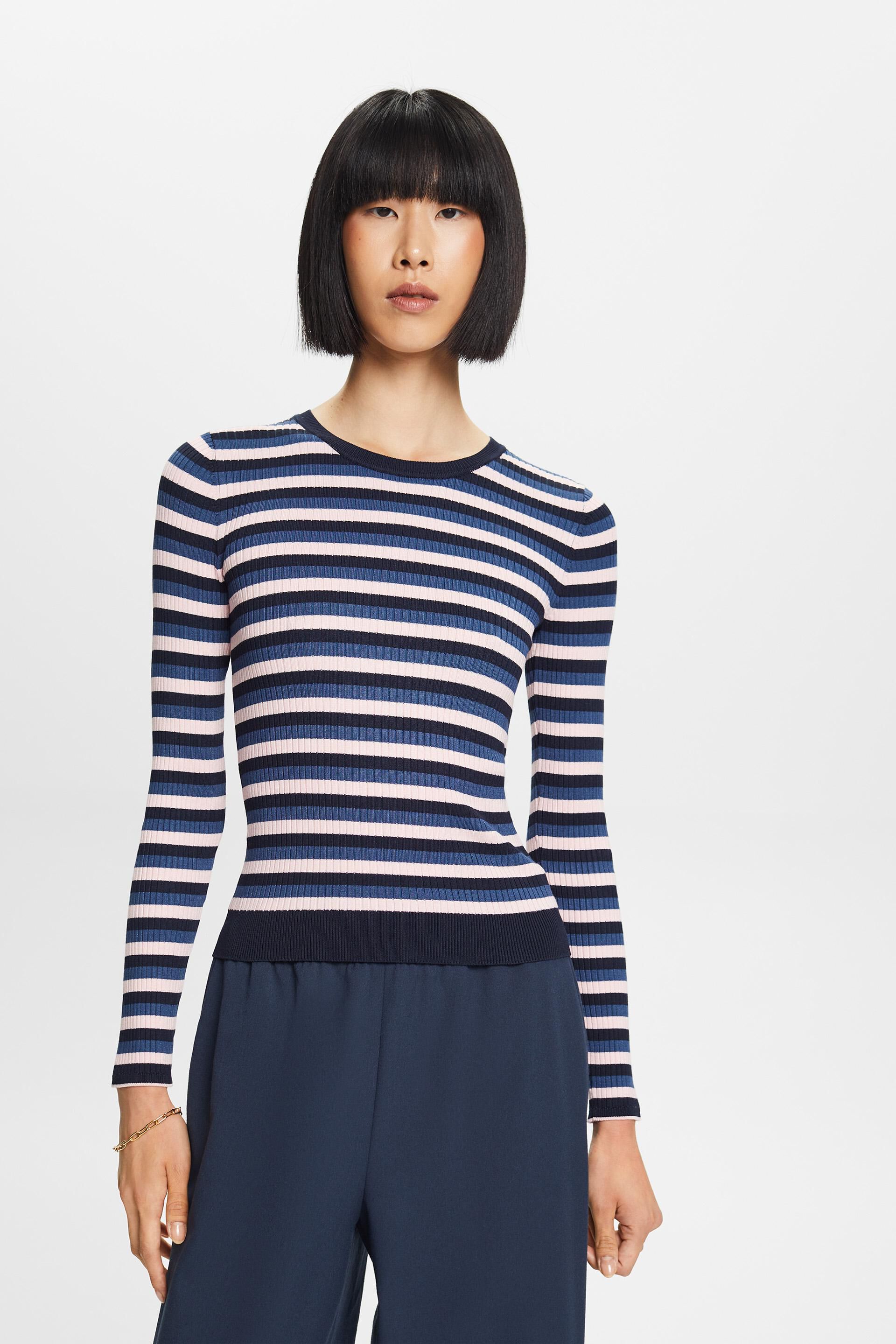 ESPRIT - Striped Rib-Knit Top at our online shop