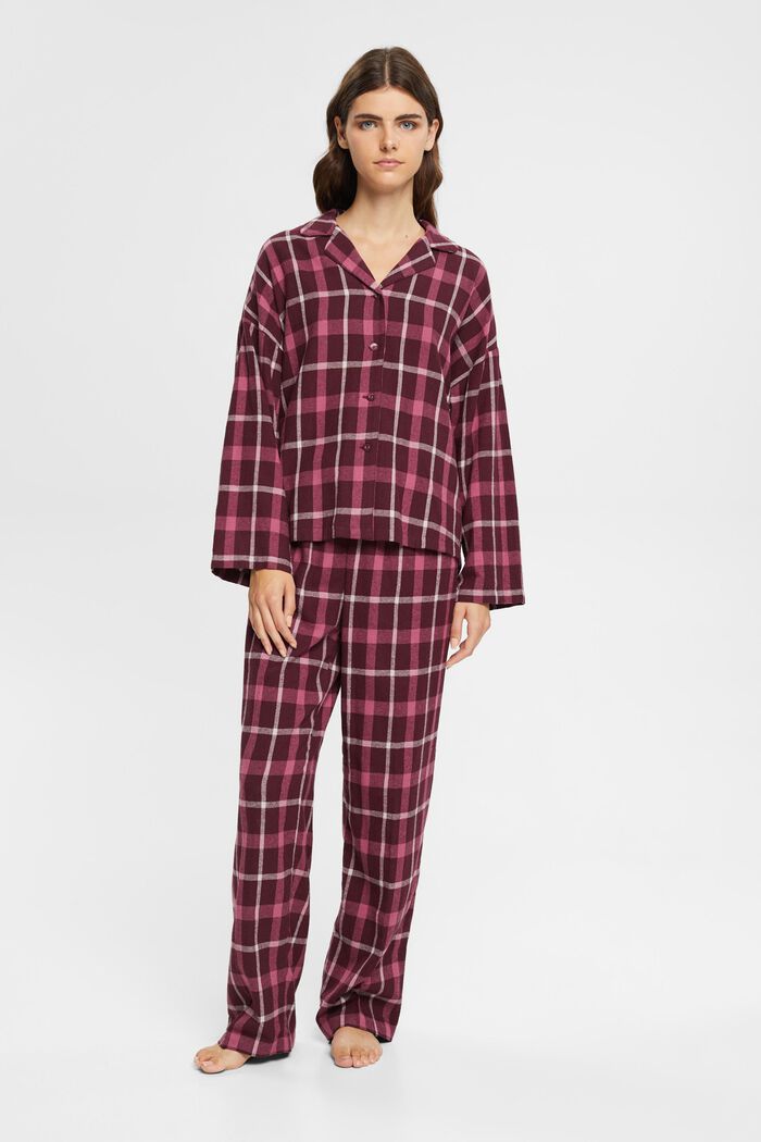 ESPRIT - Checked flannel pyjama at online our set shop