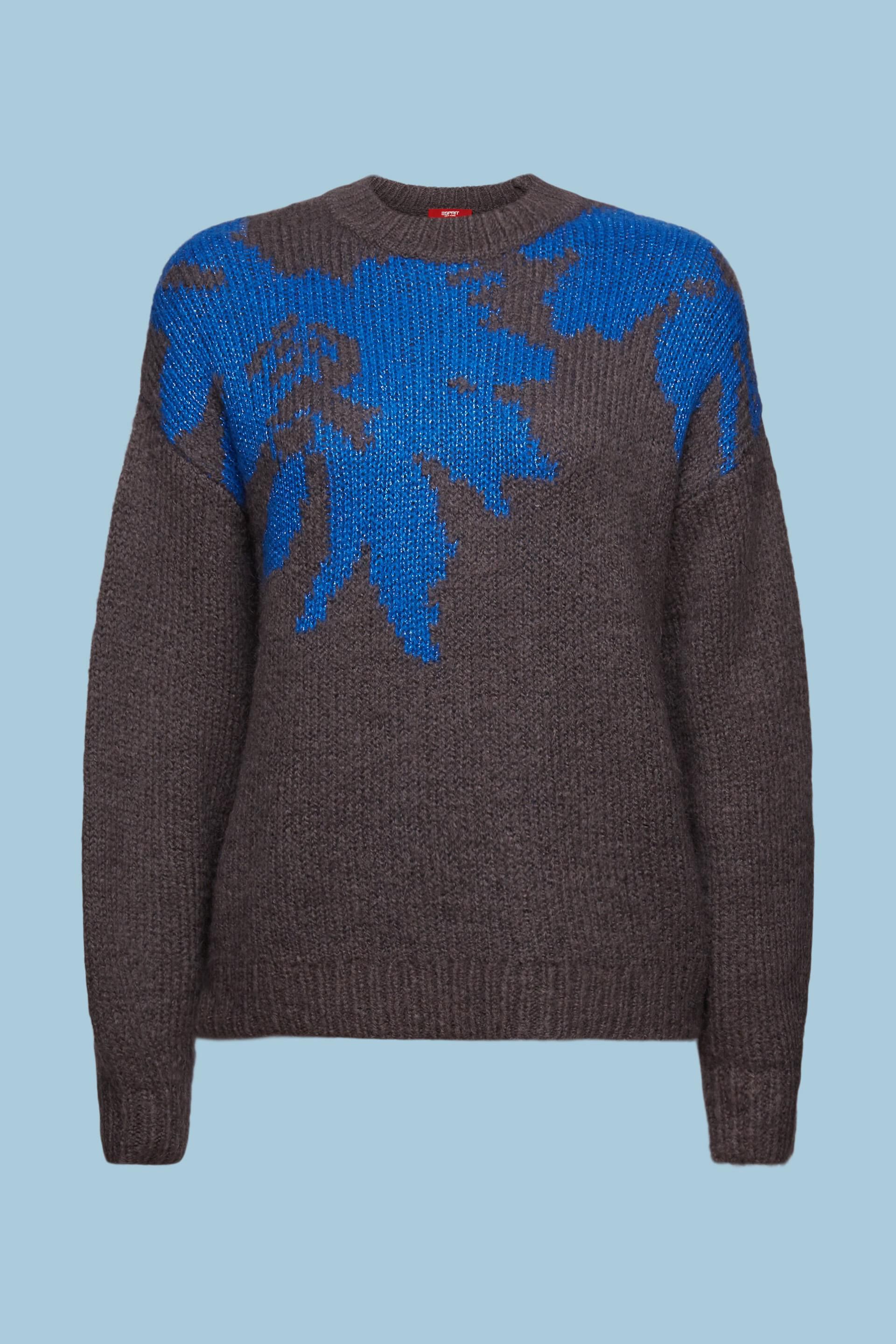 ESPRIT - Metallic Jacquard Knit Sweater at our online shop