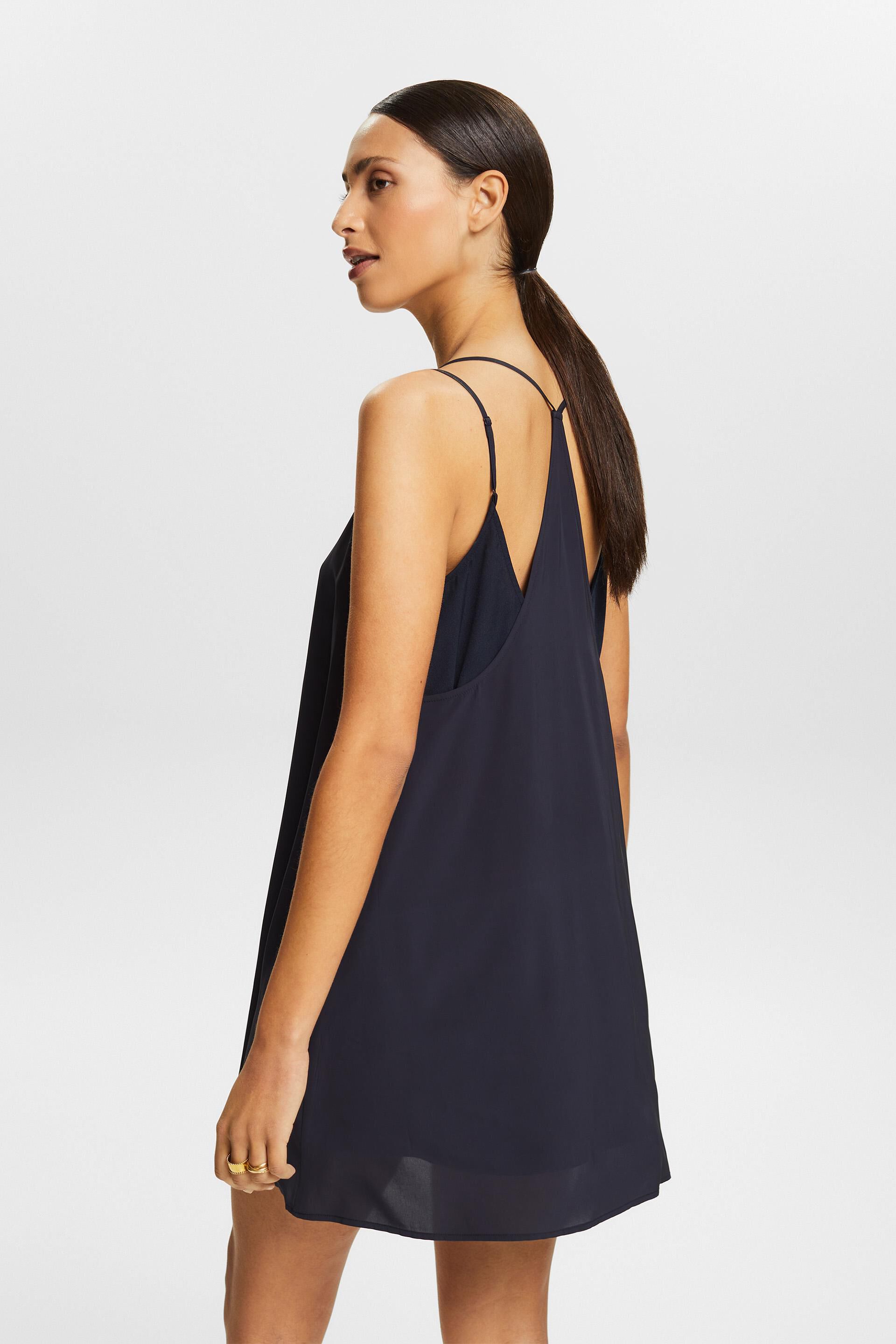 ESPRIT - Layered Crepe de Chine Mini Dress at our online shop