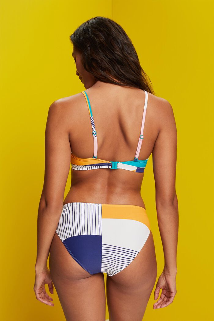 ESPRIT - Croptop-style padded bikini top with print at our online shop