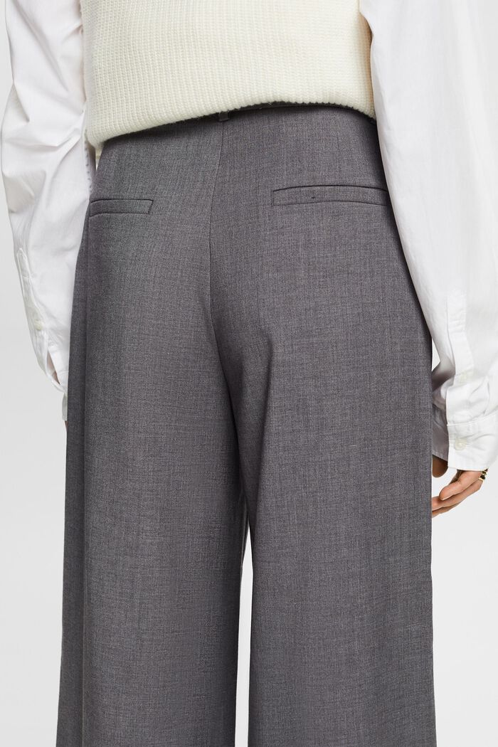 ESPRIT - High-Rise Wide Leg Pleated Trousers at our online shop
