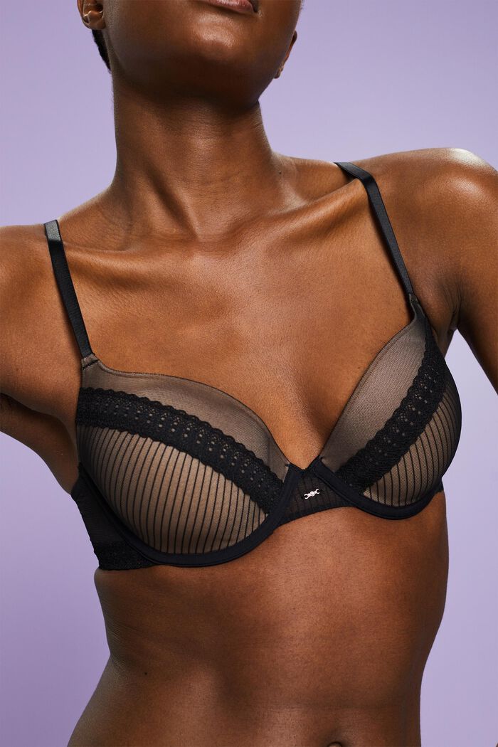 ESPRIT - Underwired, padded bra with mesh at our online shop