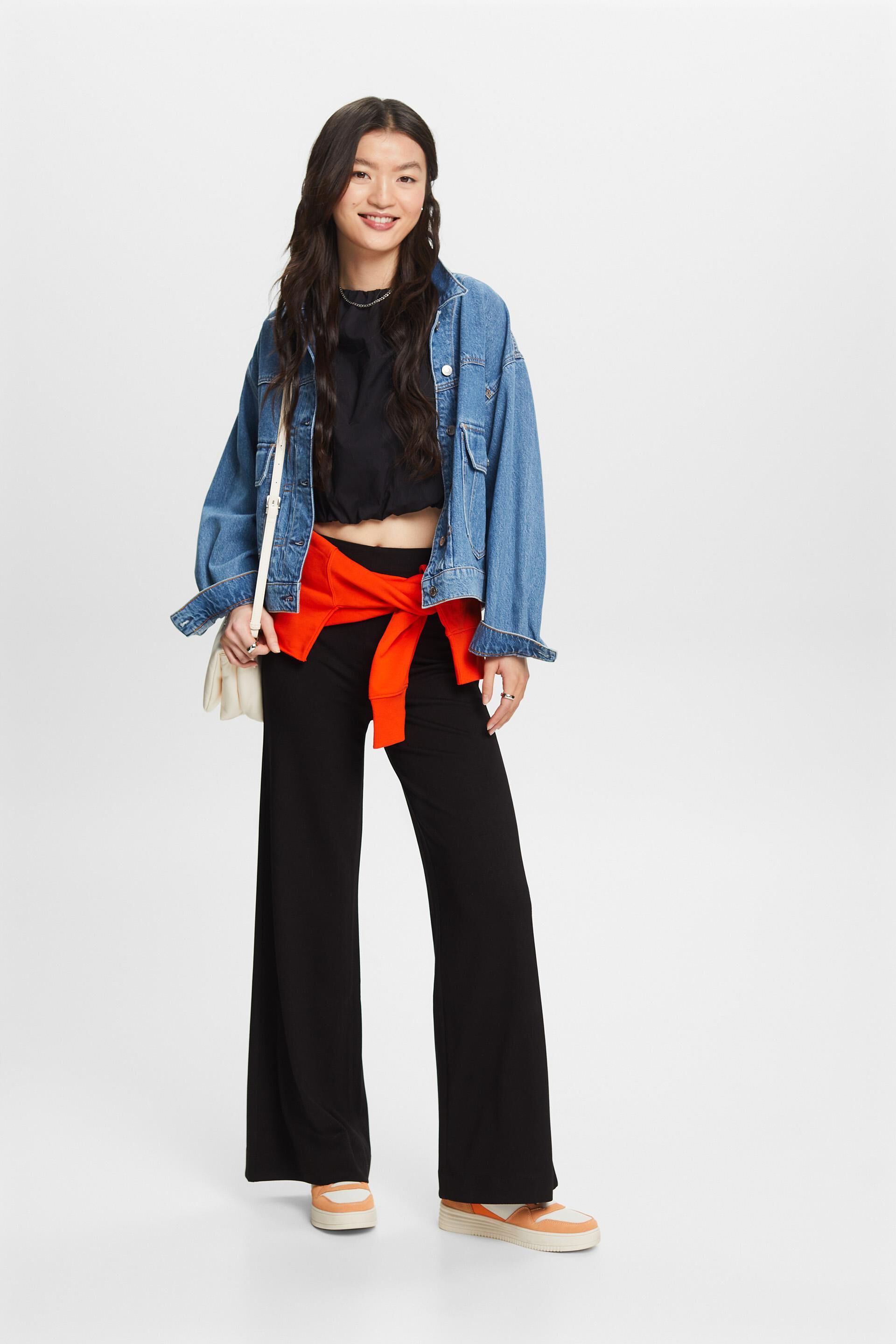 ESPRIT - Wide Leg Punto Pants at our online shop