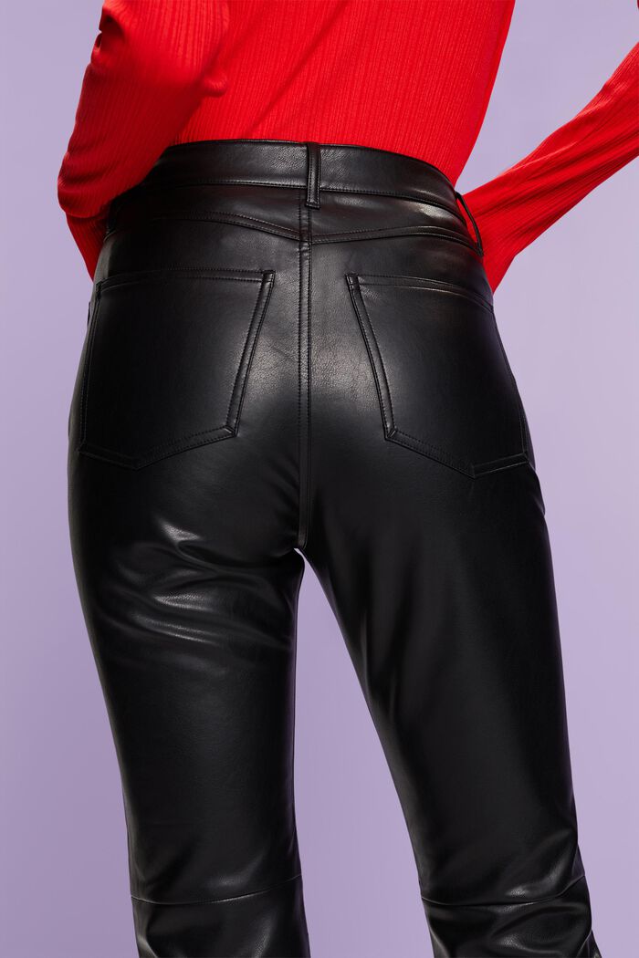 High Waisted Faux Leather Pants